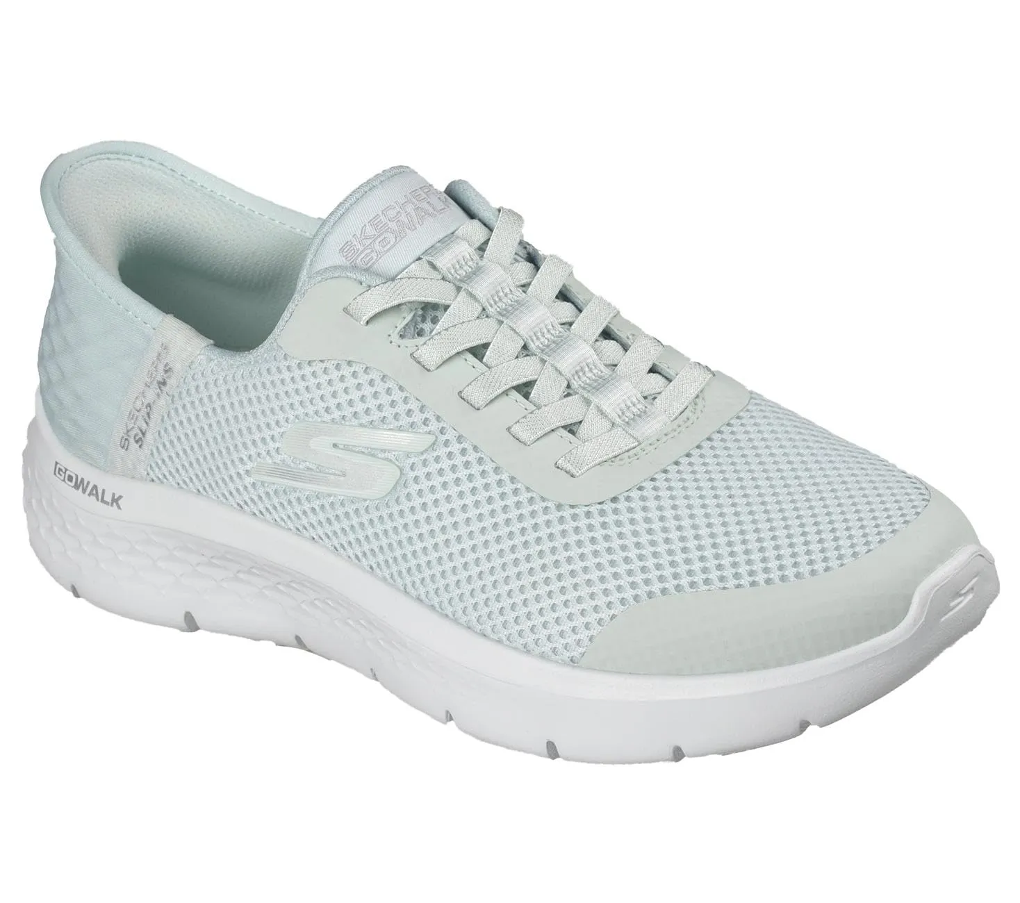 Skechers Go Walk Flex Grand Entry Trainers, Light Mint Textile/Trim, 41 EU - immagine 3