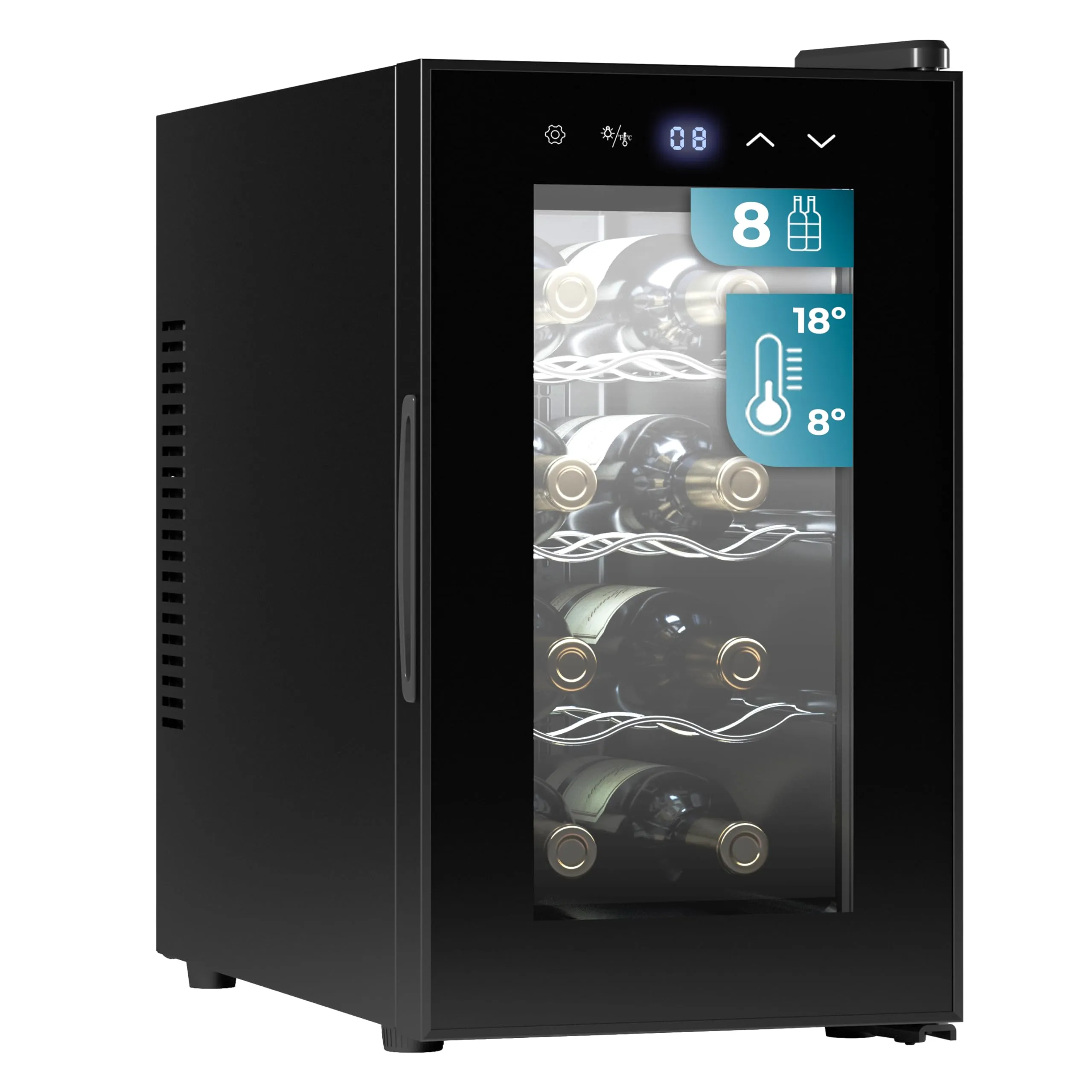 Cecotec Bolero Grandsommelier 830 Coolcrystal Cantinetta Vini 8 Bottiglie - immagine 1