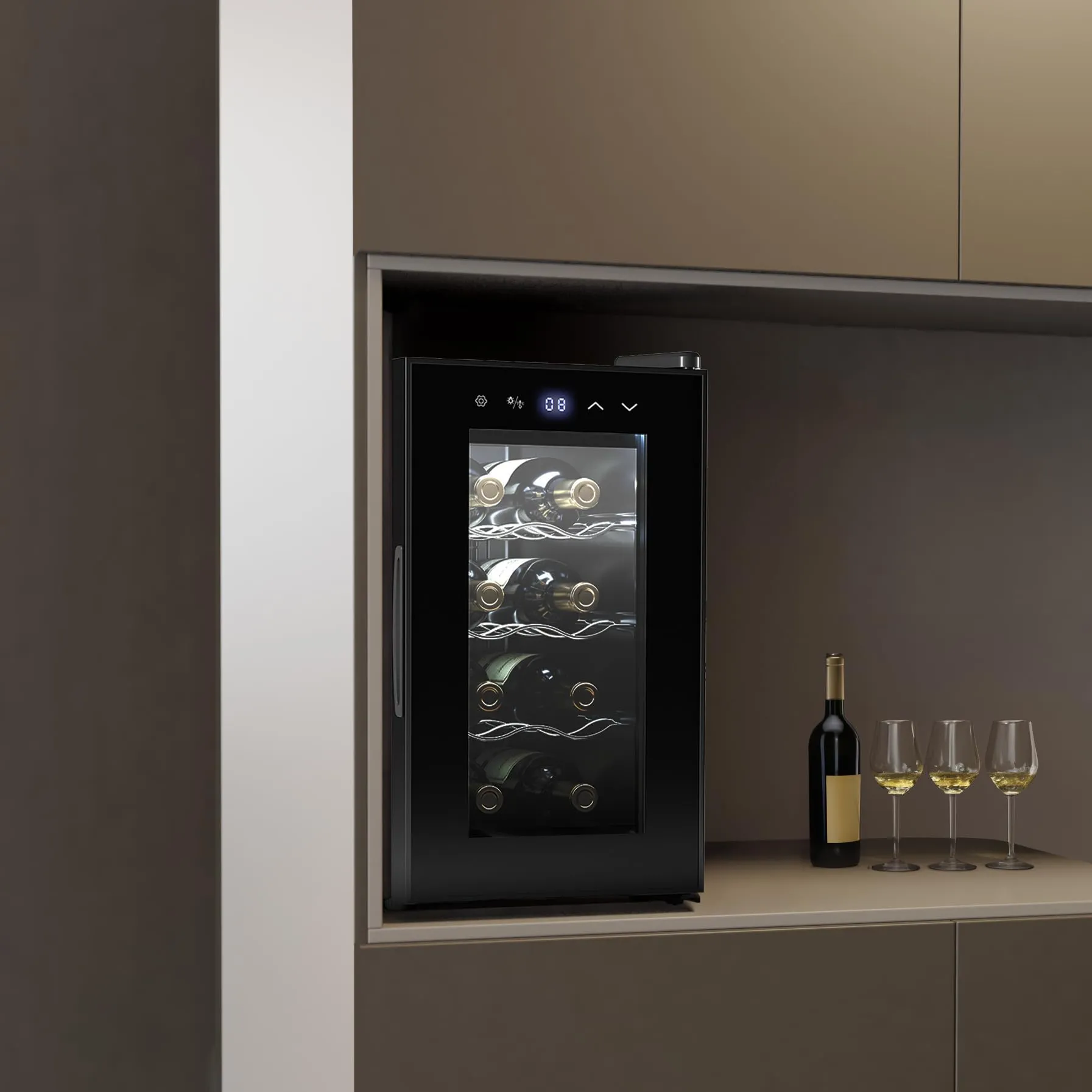 Cecotec Bolero Grandsommelier 830 Coolcrystal Cantinetta Vini 8 Bottiglie - immagine 3