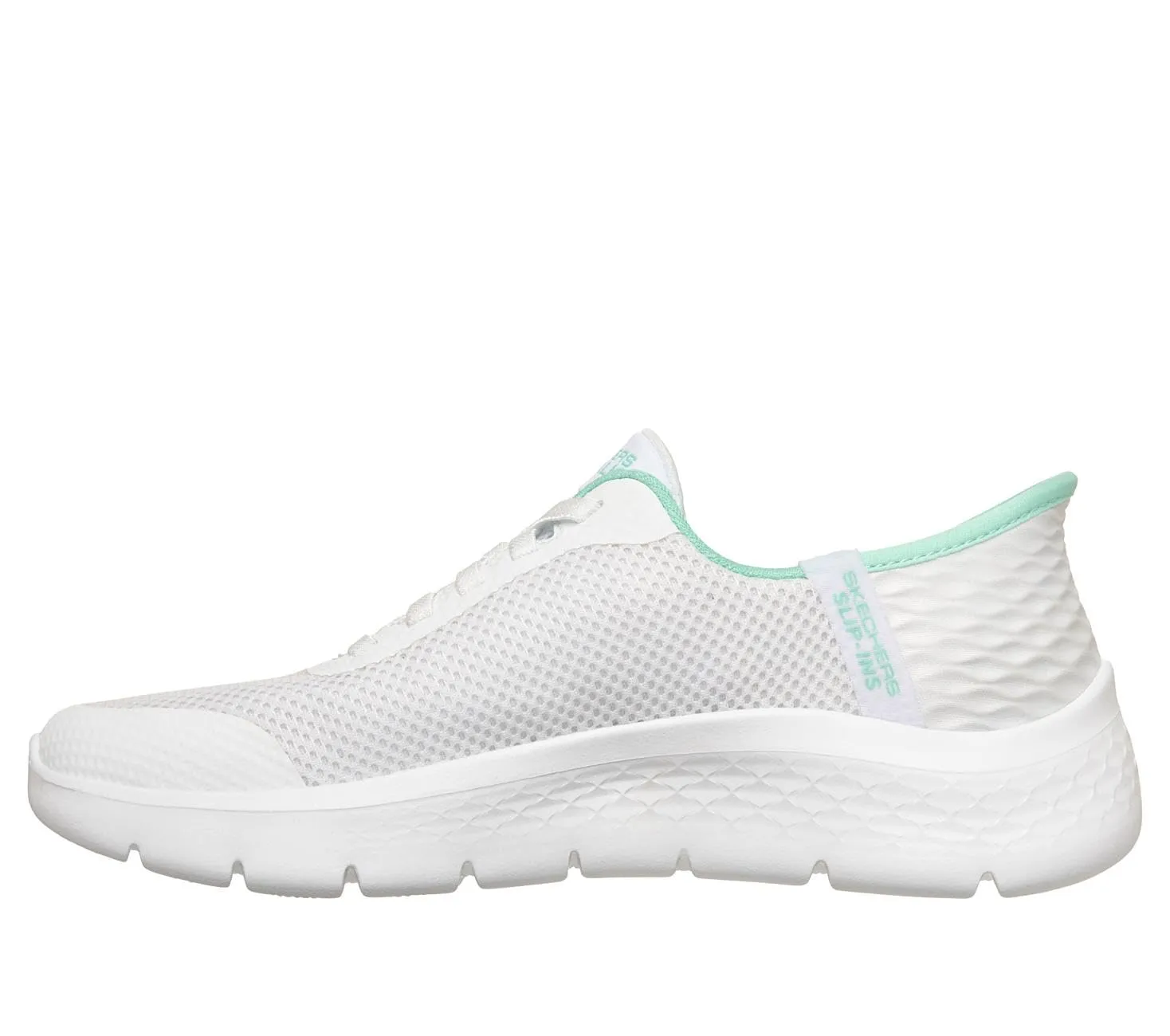 Skechers Go Walk Flex Grand Entry Trainers, White Textile/Mint Trim, 41 EU - immagine 5