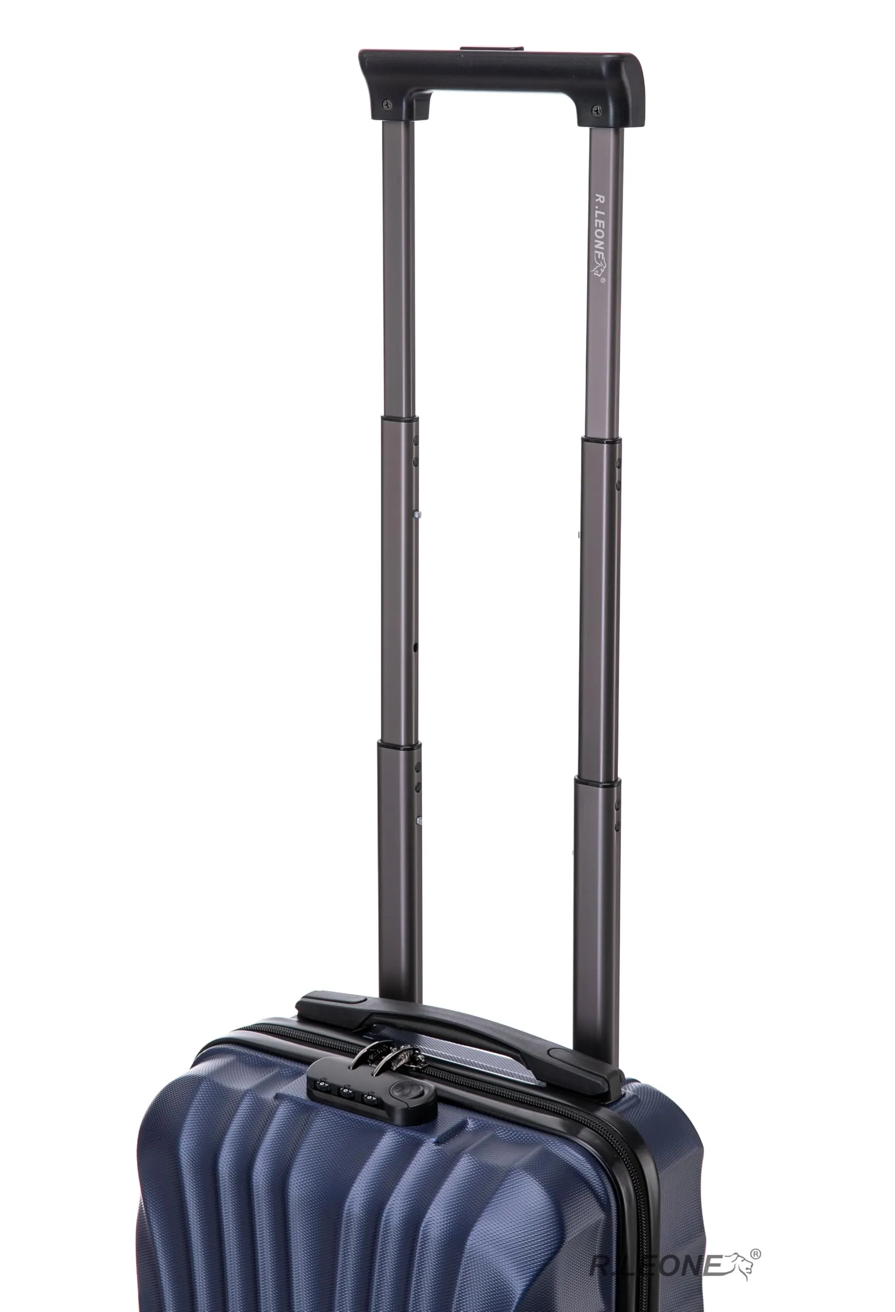R.Leone Trolley Bagaglio a Mano 40x30x20cm in ABS 2 Ruote 20374FR Argento - immagine 8