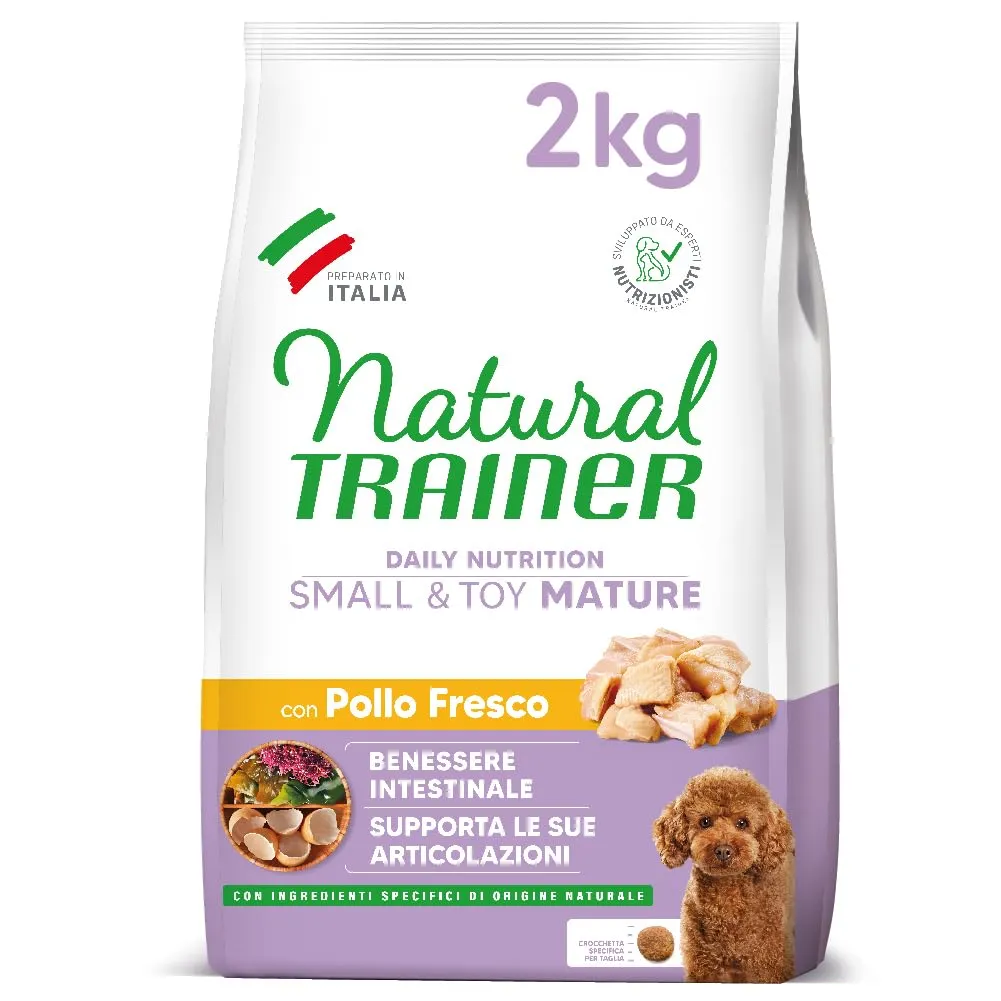 Trainer Natural Cibo per Cani Small and Toy Mature, Pollo, 2 kg - immagine 1