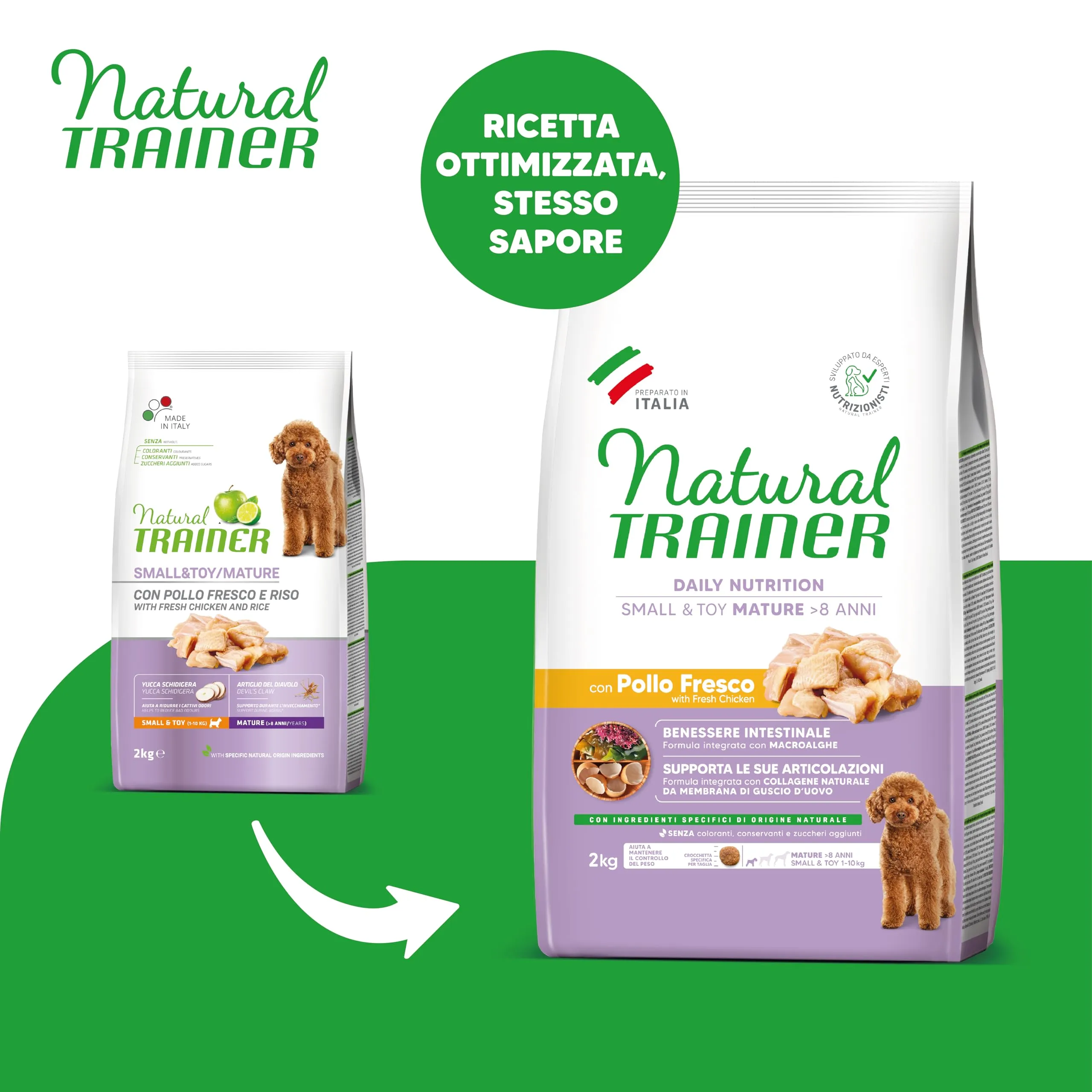 Trainer Natural Cibo per Cani Small and Toy Mature, Pollo, 2 kg - immagine 2