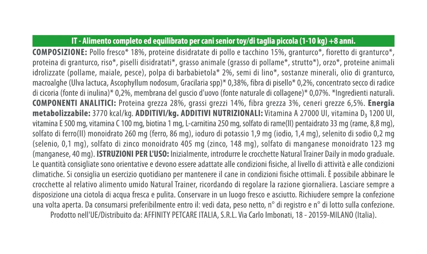 Trainer Natural Cibo per Cani Small and Toy Mature, Pollo, 2 kg - immagine 5
