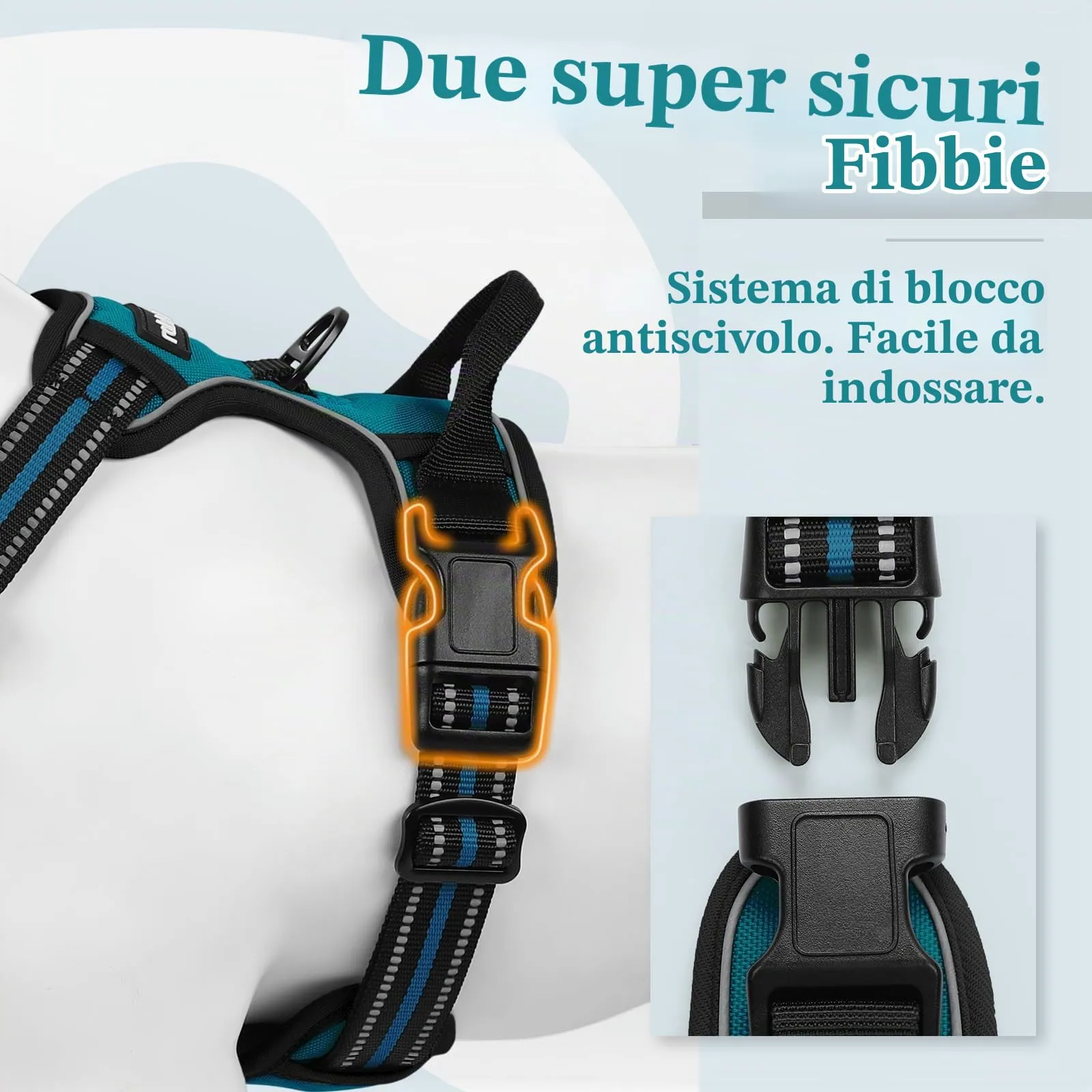 rabbitgoo Pettorina Cane ad H Regolabile Anti Tiro Riflettente, Verde Scuro, XL - immagine 4