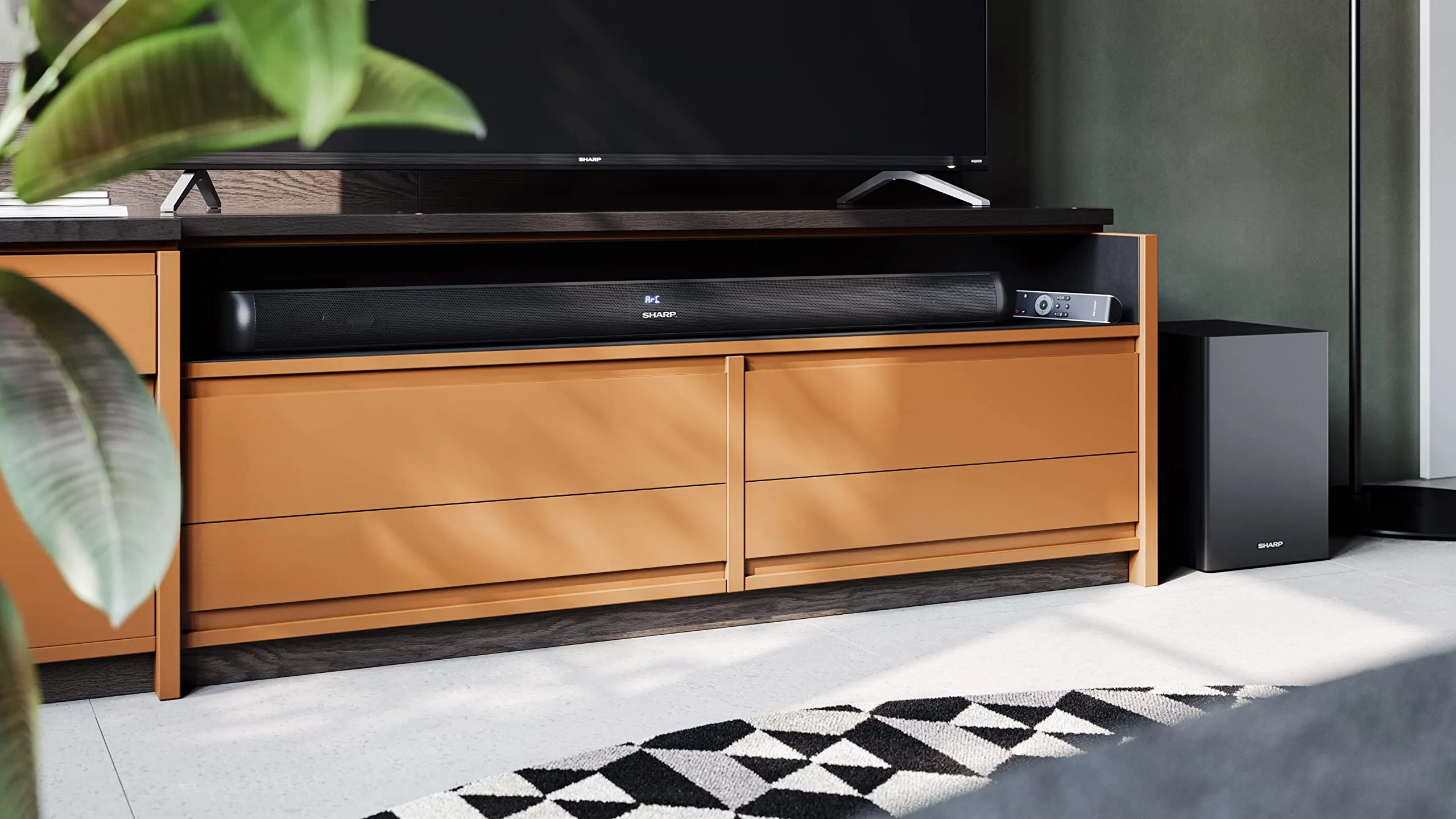 Sharp HT-SBW182 2.1 Soundbar with Wireless Subwoofer, Bluetooth, HDMI ARC, Optical, AUX, 160W - immagine 2