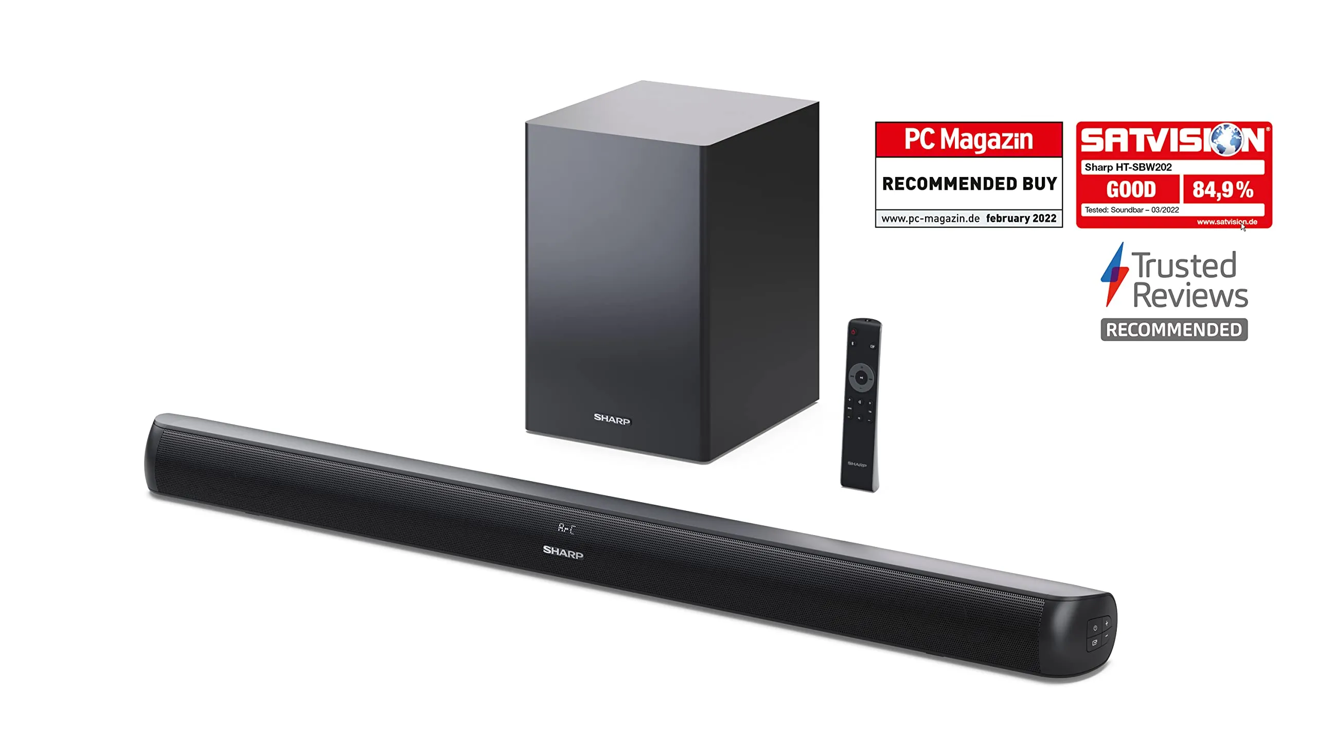 Sharp HT-SBW182 2.1 Soundbar with Wireless Subwoofer, Bluetooth, HDMI ARC, Optical, AUX, 160W - immagine 5