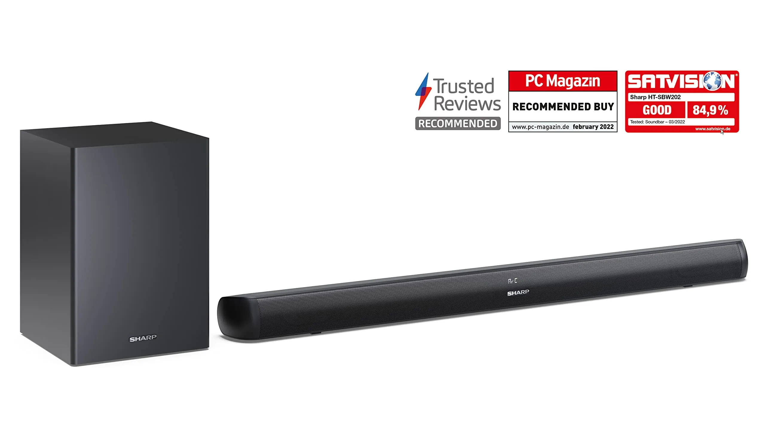 Sharp HT-SBW182 2.1 Soundbar with Wireless Subwoofer, Bluetooth, HDMI ARC, Optical, AUX, 160W - immagine 6