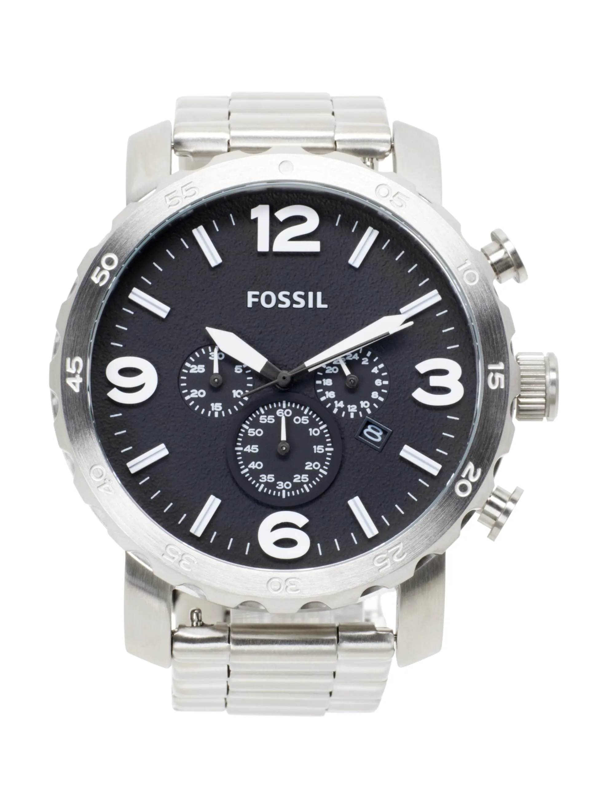 Fossil JR1353 Cronografo in Acciaio Inossidabile Tono Argento, 50mm - immagine 1