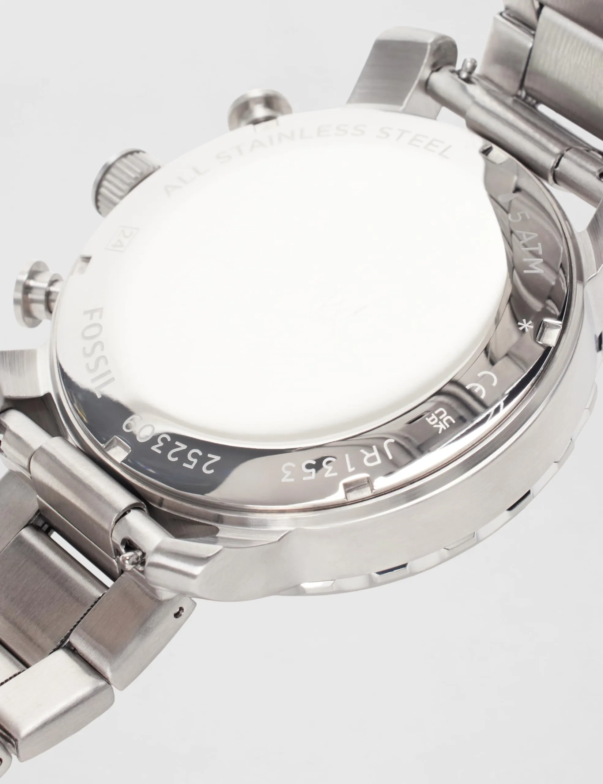Fossil JR1353 Cronografo in Acciaio Inossidabile Tono Argento, 50mm - immagine 3
