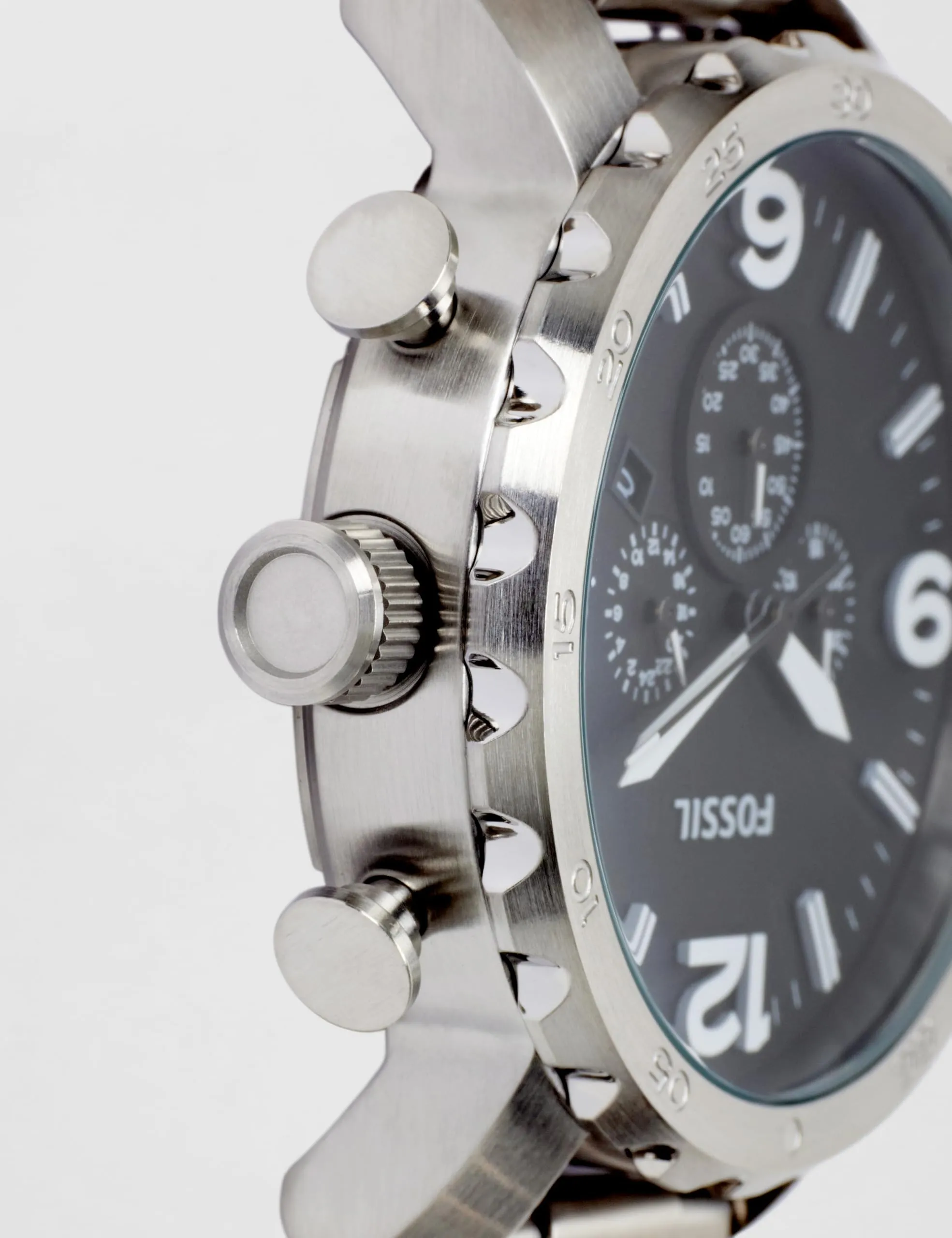 Fossil JR1353 Cronografo in Acciaio Inossidabile Tono Argento, 50mm - immagine 5