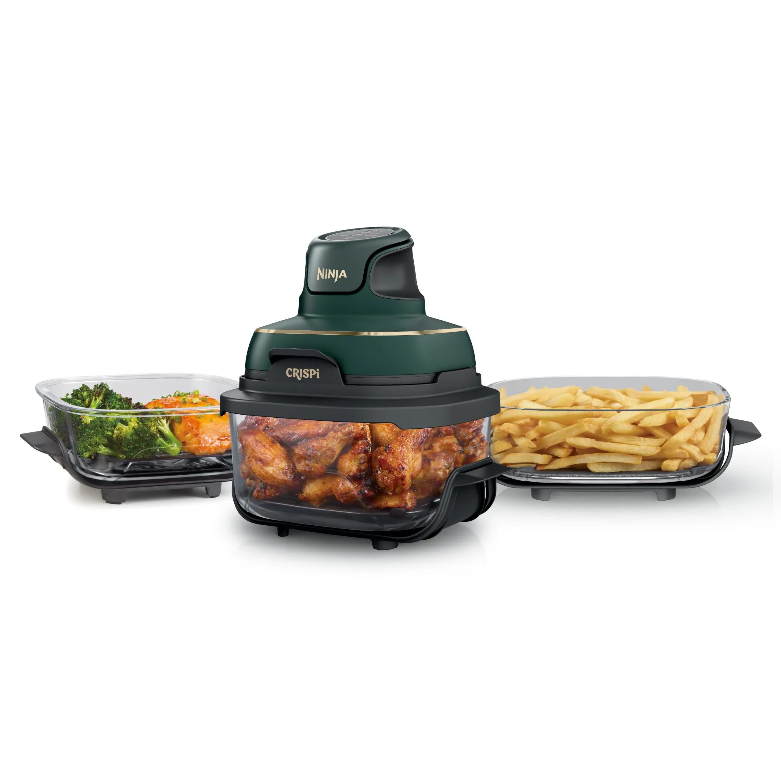 Ninja CRISPi Friggitrice ad aria portatile 4 in 1, 3.8L / 2.3L / 1.4L, 1700W, Verde, FN103EUGN - immagine 1