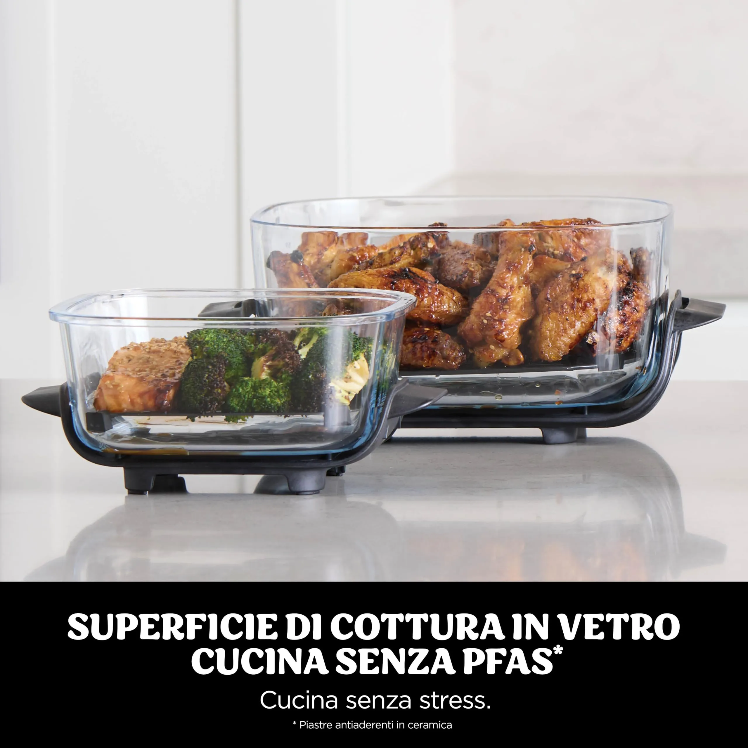 Ninja CRISPi Friggitrice ad aria portatile 4 in 1, 3.8L / 2.3L / 1.4L, 1700W, Verde, FN103EUGN - immagine 13