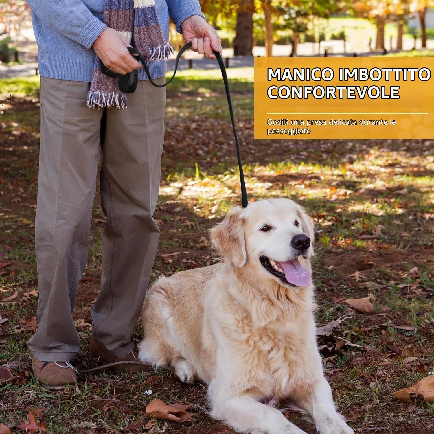 PETCOOZ Guinzaglio per Cani 3 Metri, Lunghina Regolabile Multifunzionale per Uno o Due Cani - immagine 4