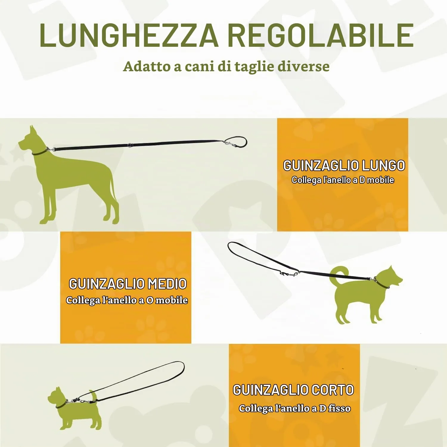 PETCOOZ Guinzaglio per Cani 3 Metri, Lunghina Regolabile Multifunzionale per Uno o Due Cani - immagine 8
