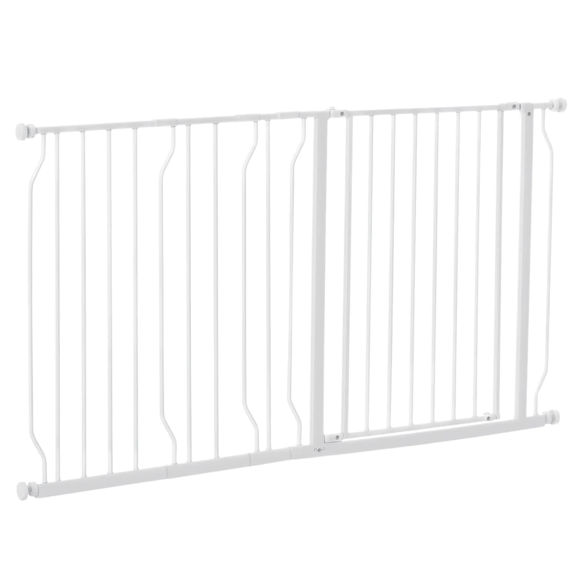 PawHut Cancelletto di Sicurezza per Cani Estensibile 75-145x76 cm, Bianco - immagine 1