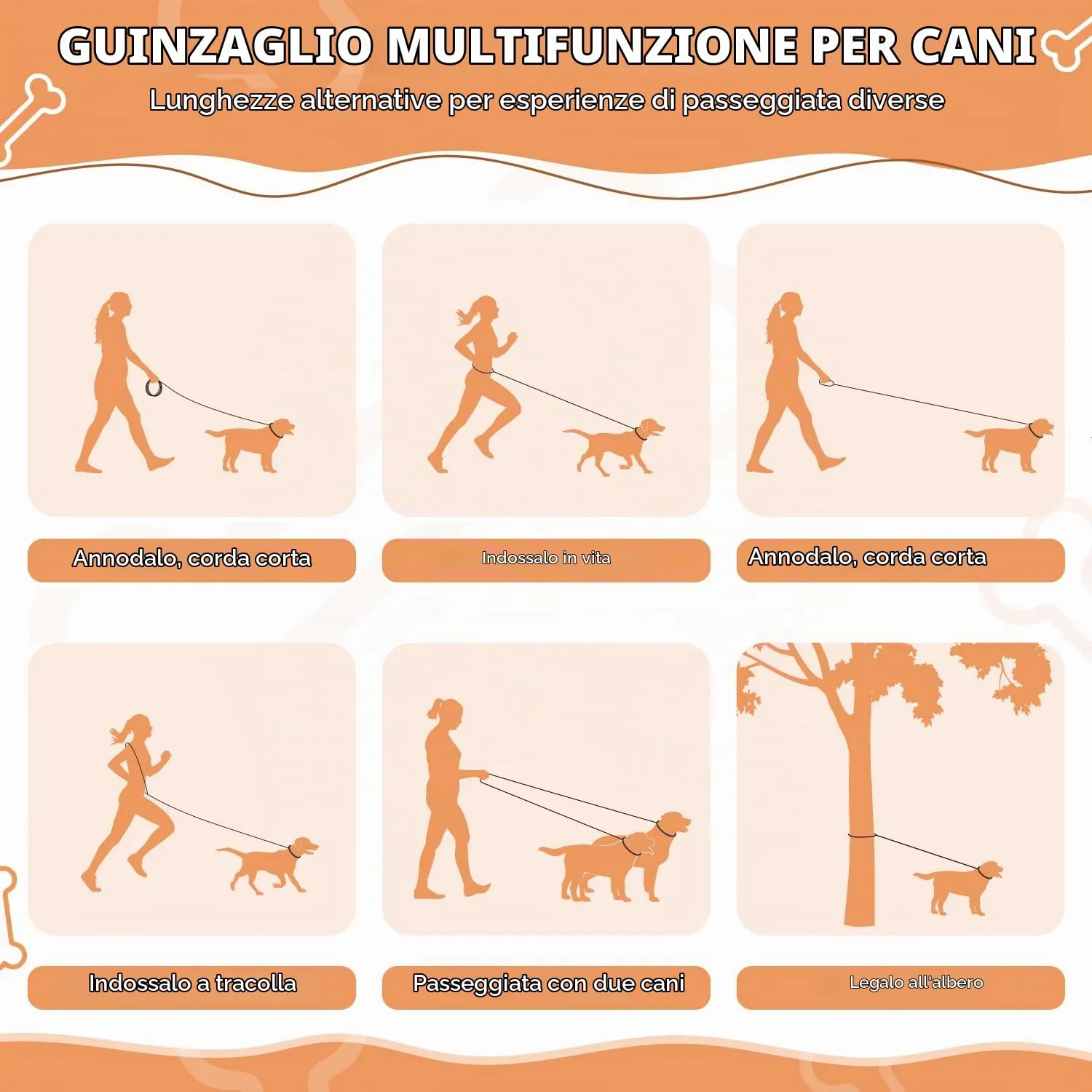 PETCOOZ Guinzaglio Doppio per Cani, 3M Regolabile, Riflettente, Verde Fluo - immagine 7