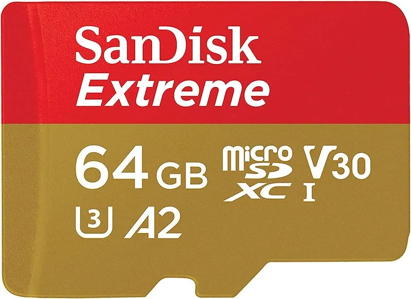 SanDisk Extreme 64 GB microSDXC UHS-I Class 10 U3 V30 A2 with SD Adapter and RescuePRO Deluxe - immagine 1