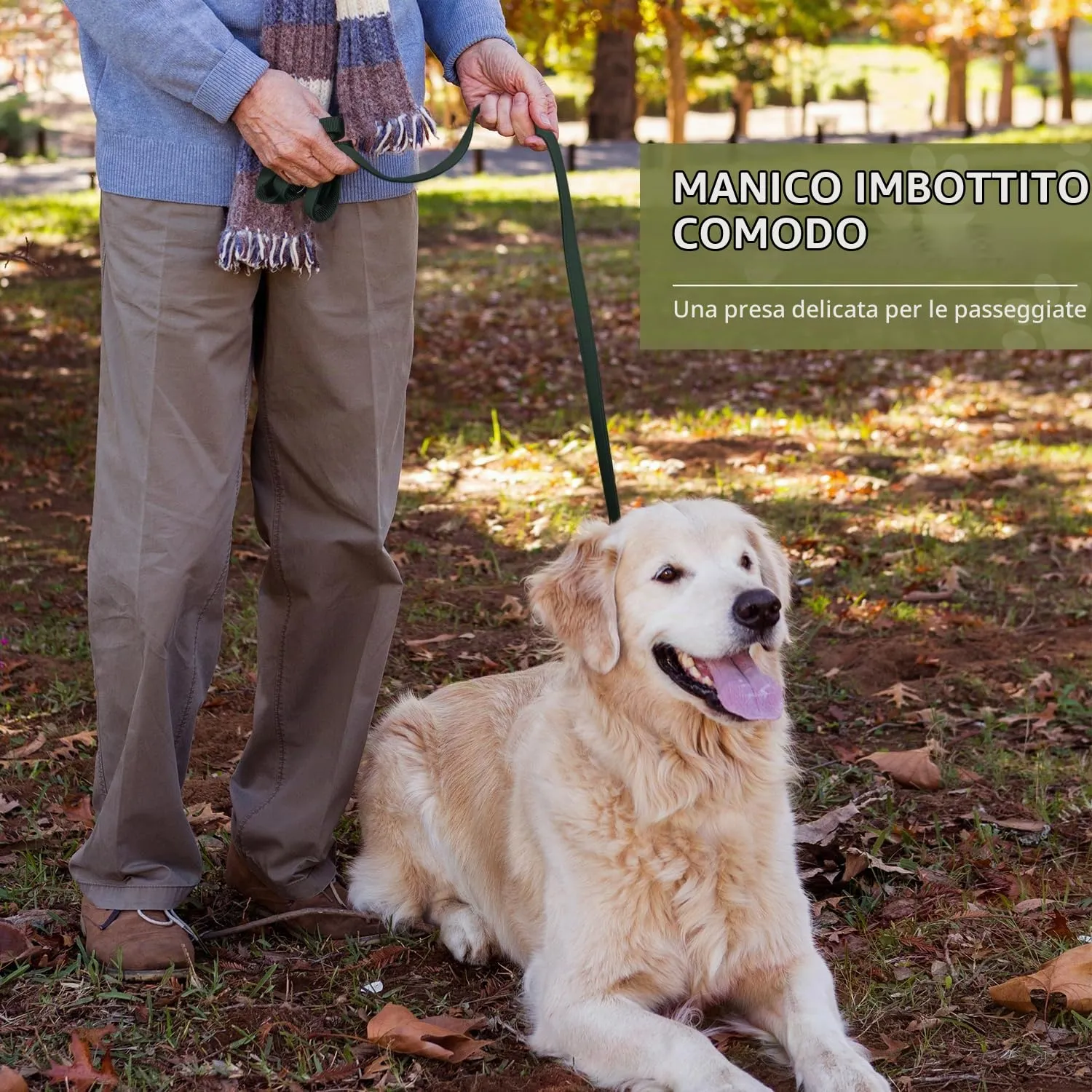 PETCOOZ Guinzaglio Addestramento per Cani Doppio, 3M Regolabile, Multifunzionale - immagine 4