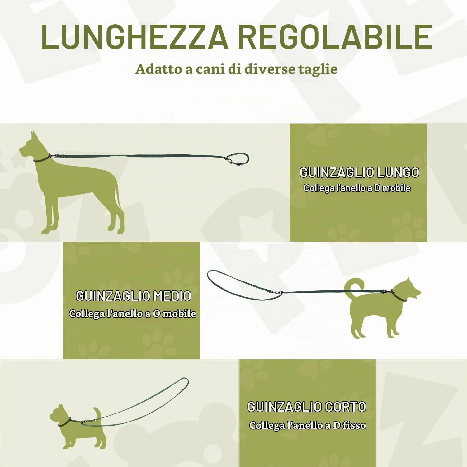 PETCOOZ Guinzaglio Addestramento per Cani Doppio, 3M Regolabile, Multifunzionale - immagine 8