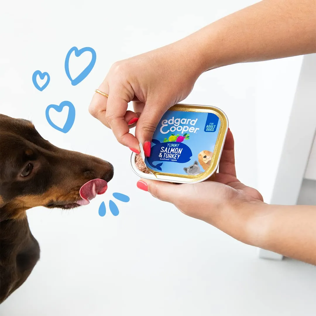 Edgard & Cooper cibo umido per cani salmone e tacchino, senza cereali, 150 g x11 - immagine 3