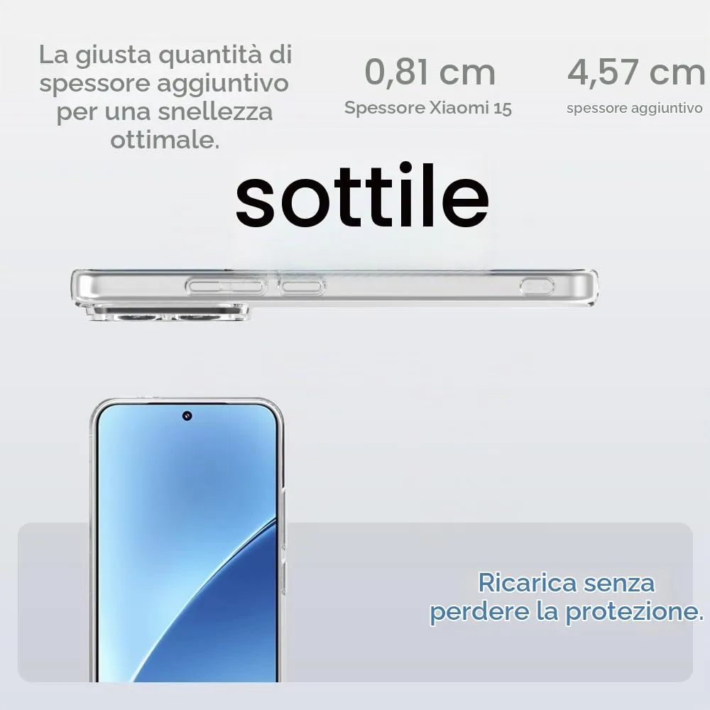 Captor Cover Trasparente per Xiaomi 15 5G, Custodia TPU in Silicone Flessibile - immagine 7