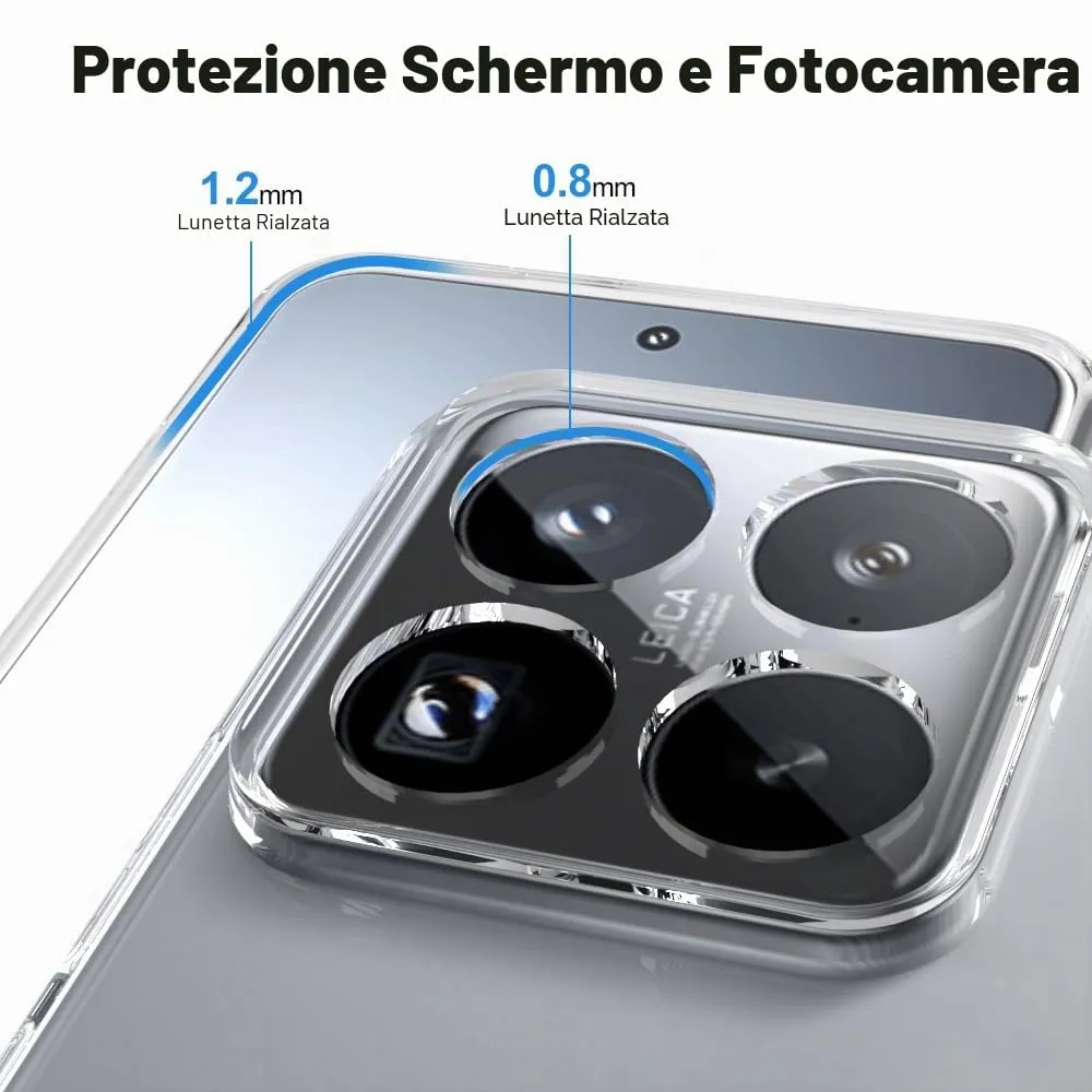 Captor Cover Trasparente per Xiaomi 15 Pro 5G, Custodia in Silicone TPU Flessibile - immagine 2
