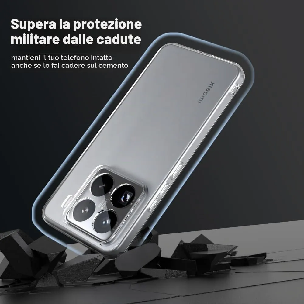 Captor Cover Trasparente per Xiaomi 15 Pro 5G, Custodia in Silicone TPU Flessibile - immagine 6