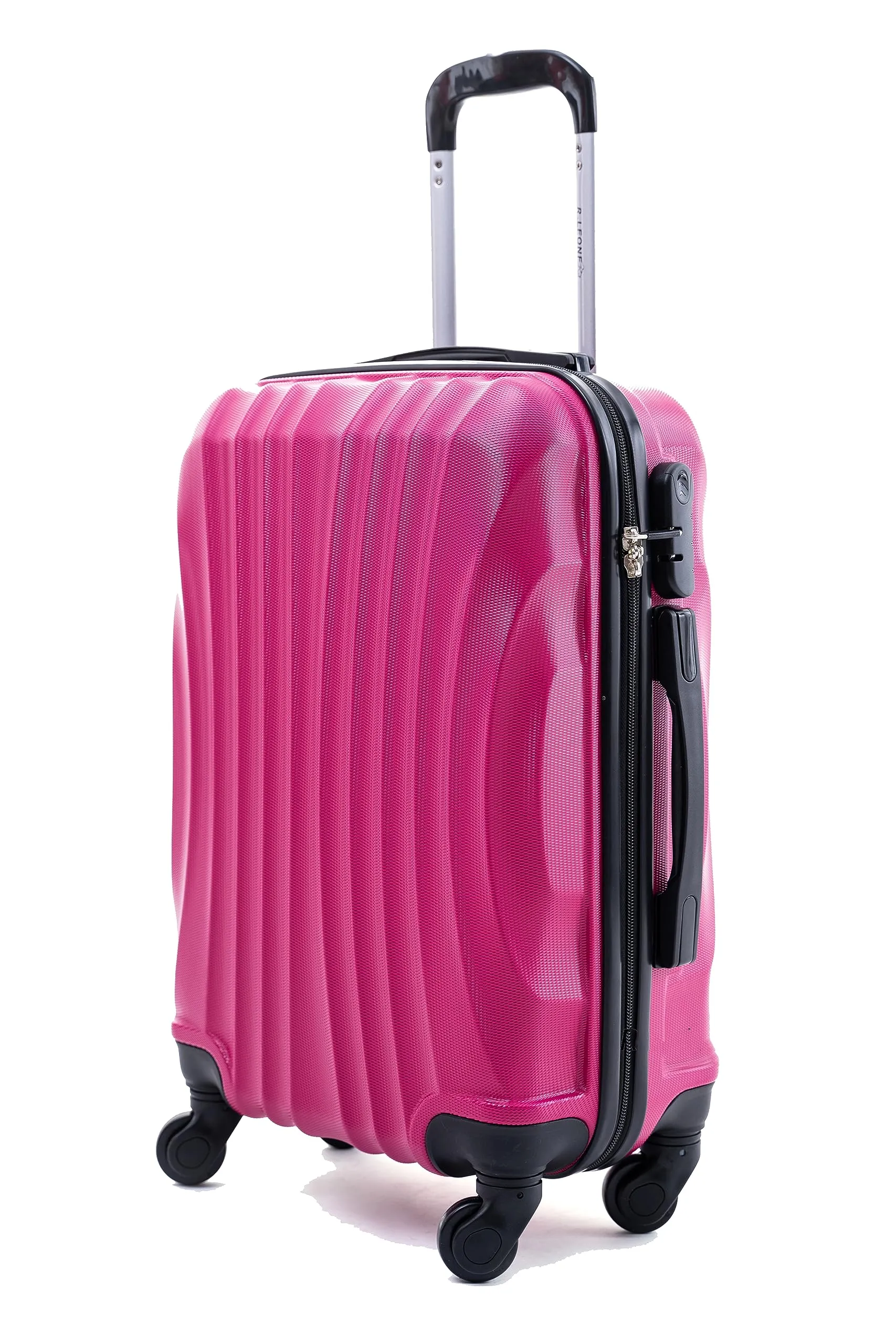 R.Leone Trolley in ABS 2037MAX with Removable Wheels 60x40x20 cm (55x40x20 cm), Fucsia - immagine 1