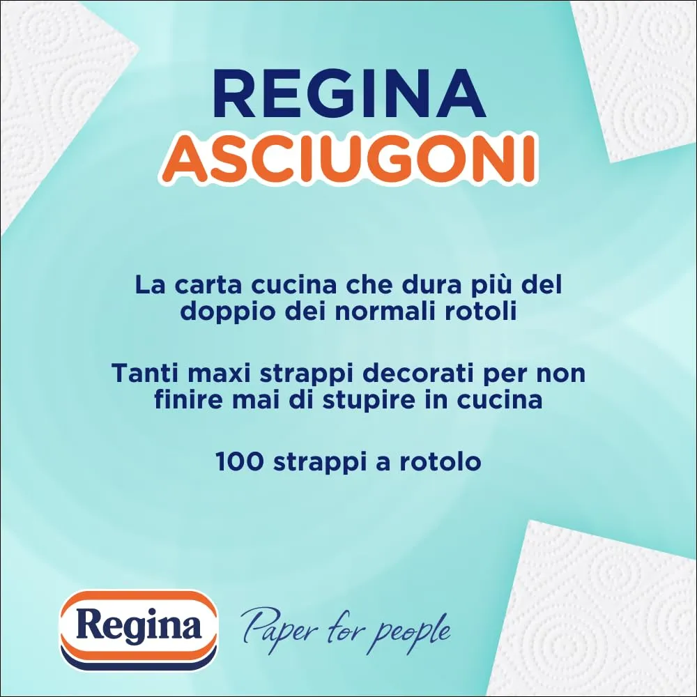 Regina Asciugoni, Carta Cucina a 2 Veli, 12 Rotoli - immagine 2