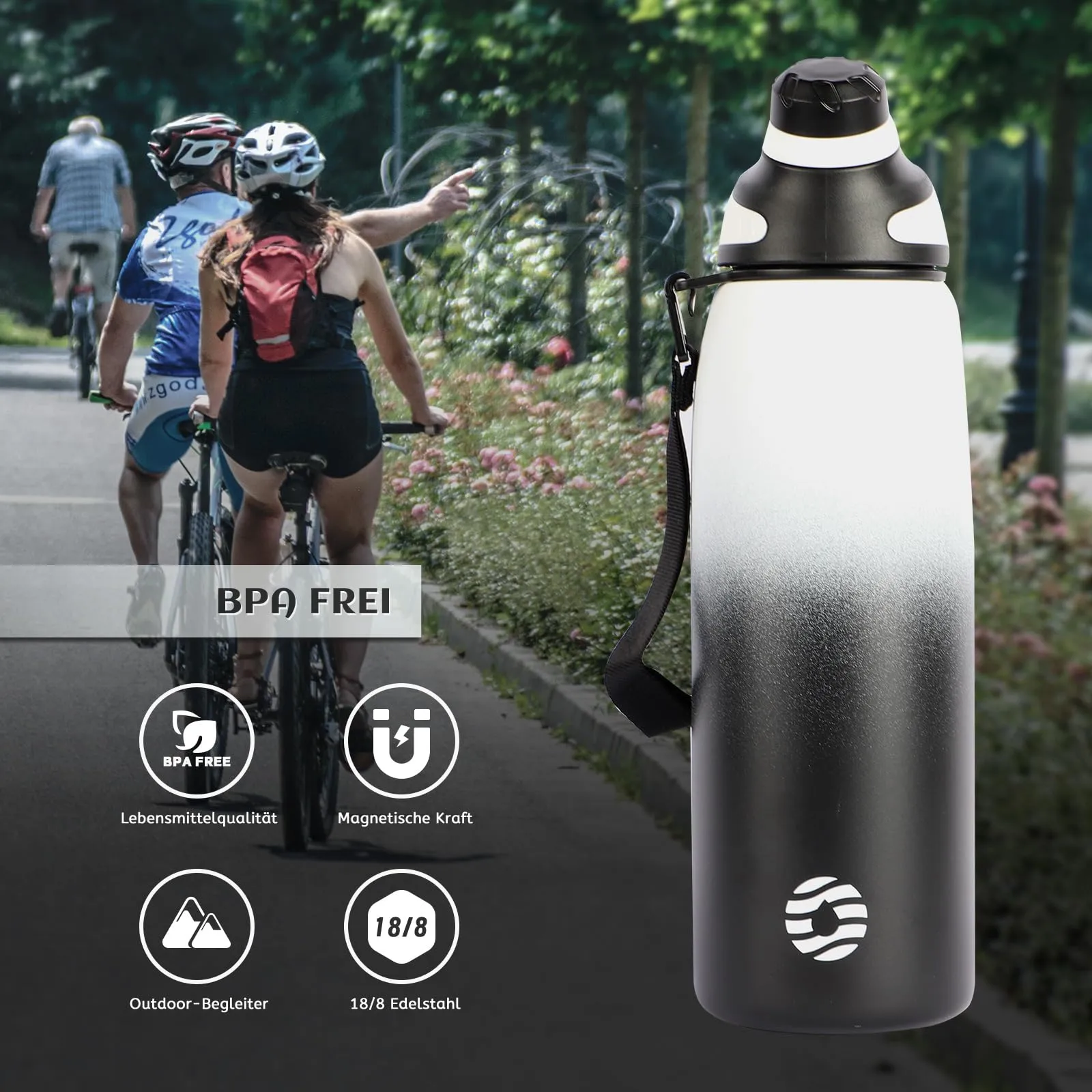 Fjbottle Borraccia Termica 1L Acciaio Inox con Tappo Magnetico per Sport - immagine 5