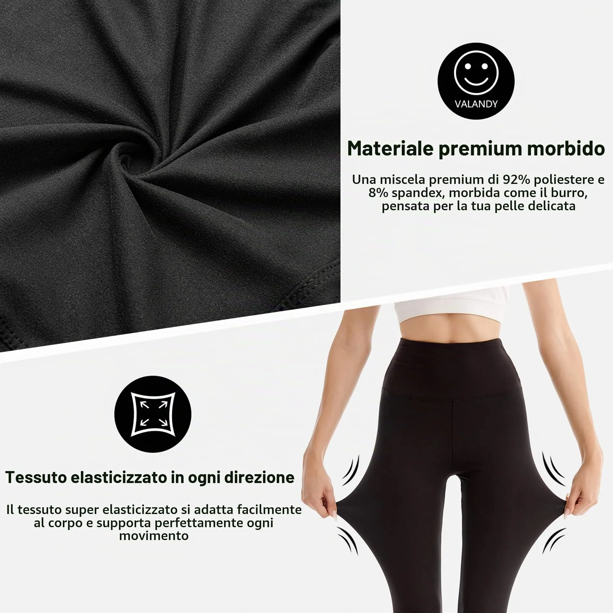 SINOPHANT Leggings Capri Vita Alta Donna, L-XL, Verde Militare - immagine 4