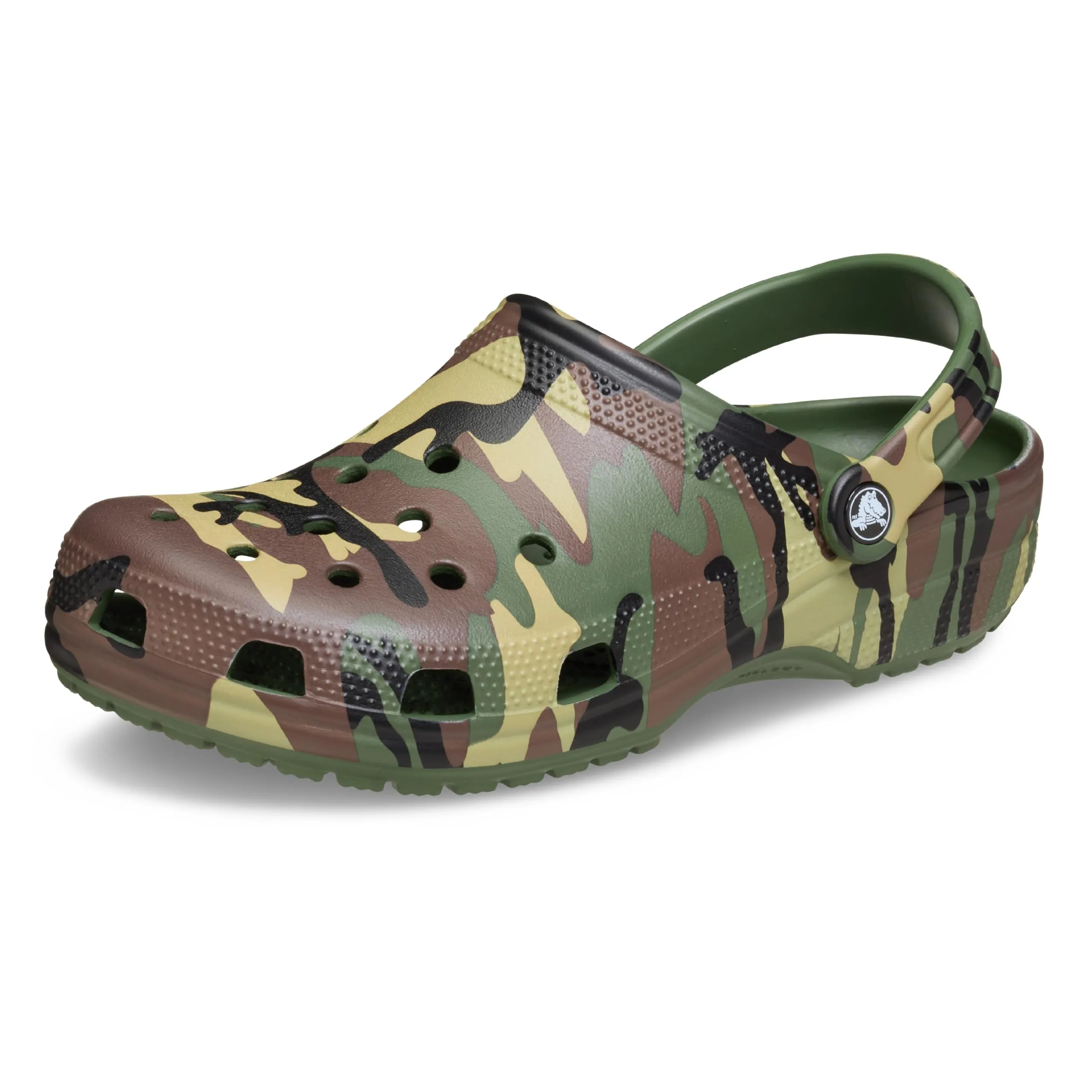Crocs Classic Clogs Unisex Adulti, Grafica Mimetico Verde Militare, 12 Women/10 Men - immagine 1