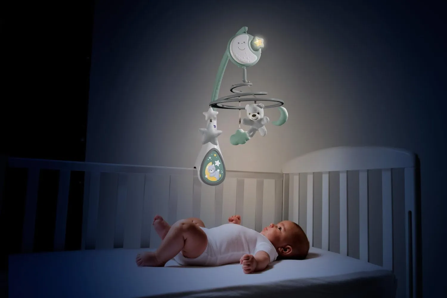 Chicco Next2Dreams Giostrina Culla 3in1 con Carillon Elettronico e Proiettore, Verde - immagine 3