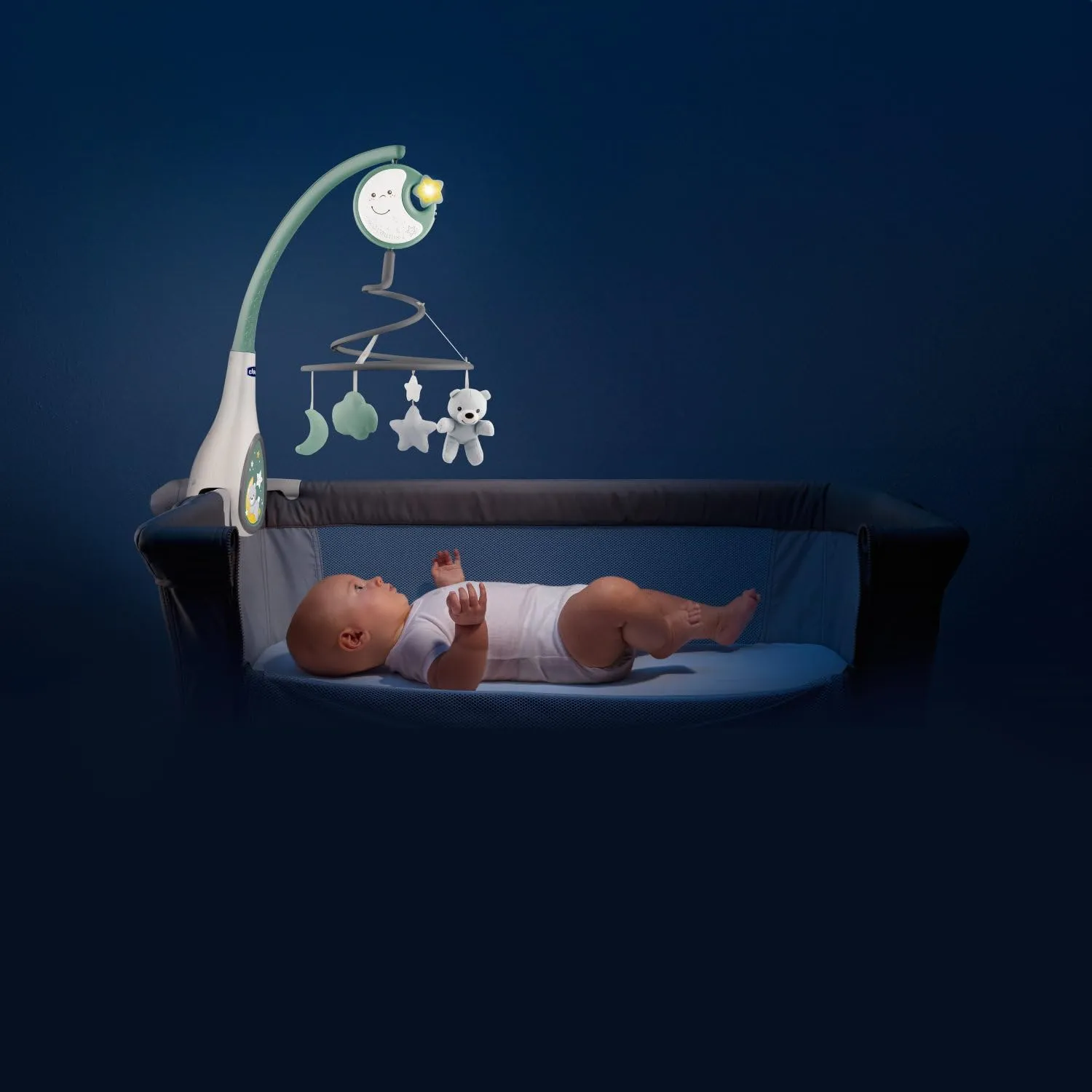 Chicco Next2Dreams Giostrina Culla 3in1 con Carillon Elettronico e Proiettore, Verde - immagine 4
