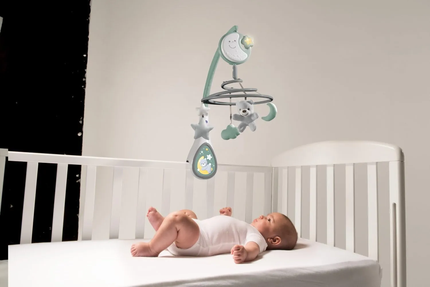 Chicco Next2Dreams Giostrina Culla 3in1 con Carillon Elettronico e Proiettore, Verde - immagine 5