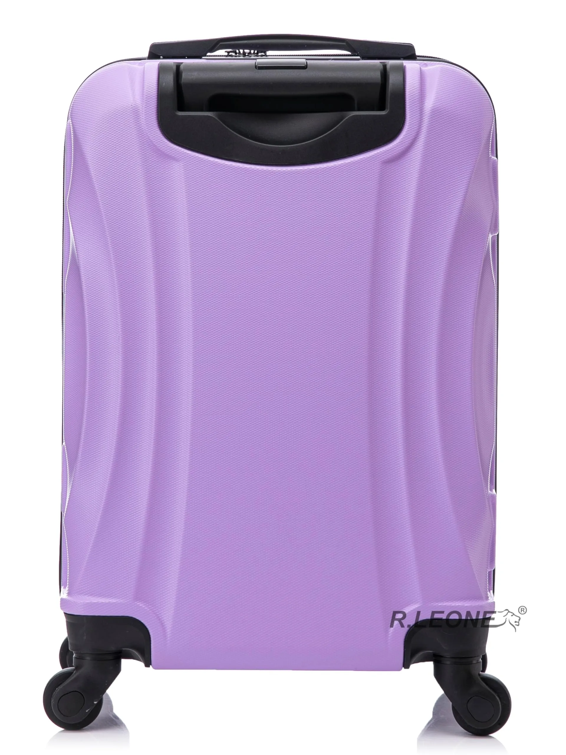 R.Leone Trolley Bagaglio a Mano 55x35x25 cm 4 Ruote in ABS 20373FR - Lilla - immagine 2