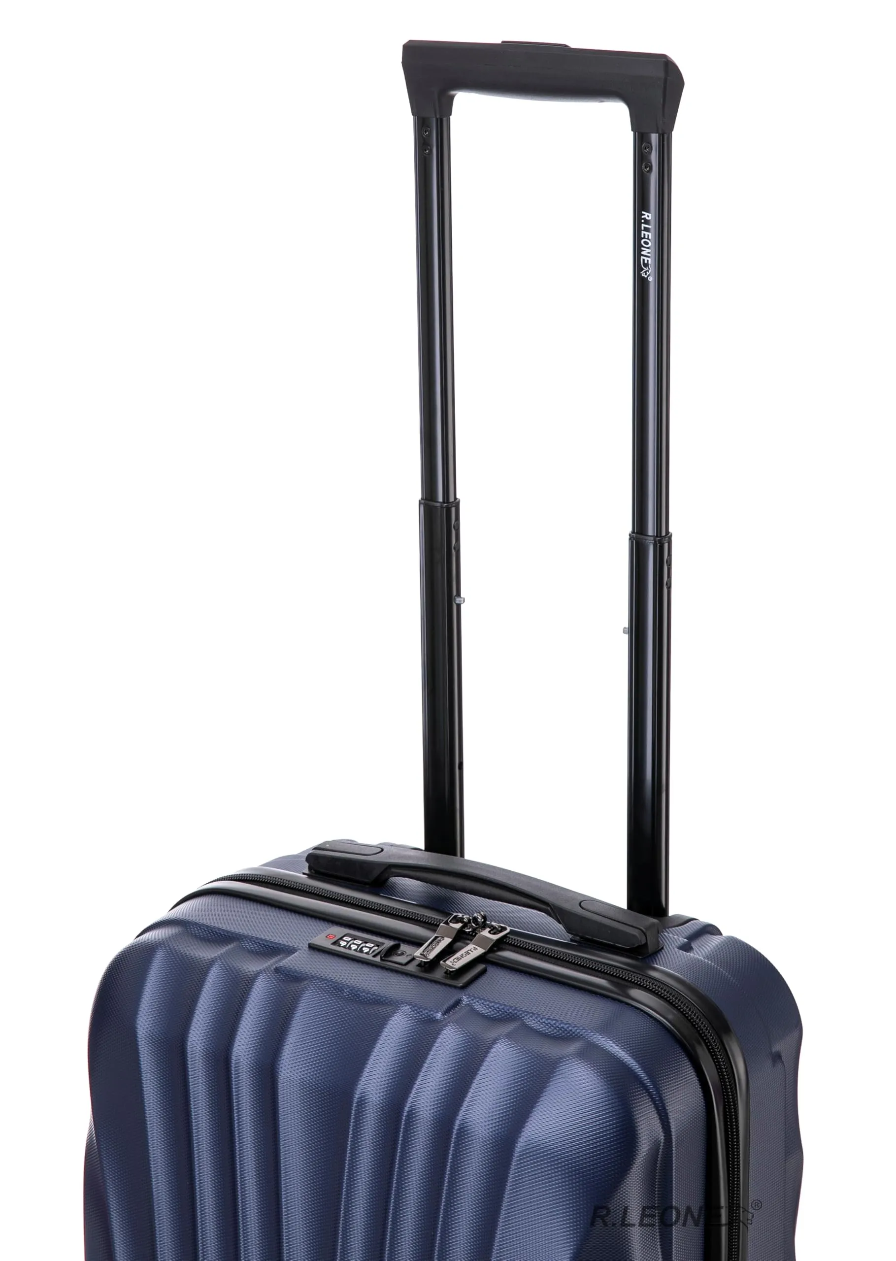 R.Leone Trolley Bagaglio a Mano 55x35x25 cm 4 Ruote in ABS 20373FR - Lilla - immagine 8