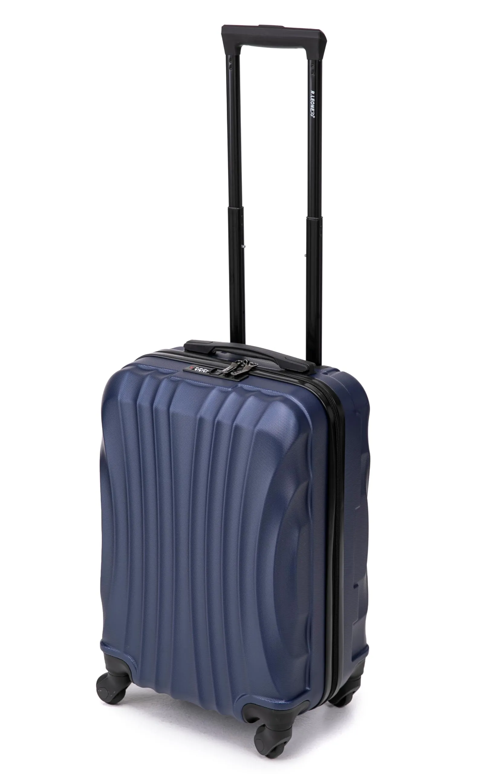 R.Leone Trolley Bagaglio a Mano 55x35x25 cm 4 Ruote in ABS 20373FR - Lilla - immagine 9
