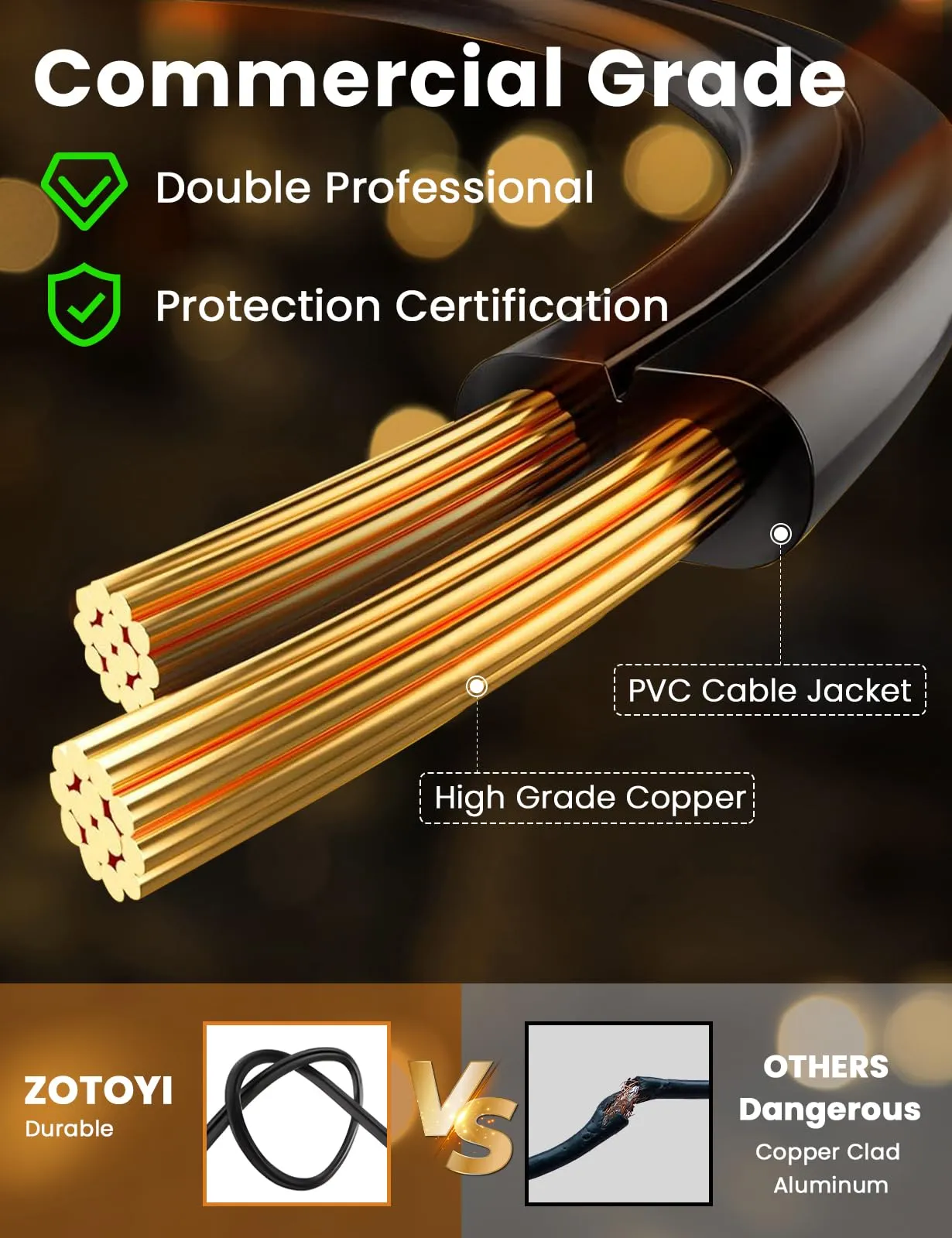 ZOTOYI G40 Outdoor String Lights 200FT/60M (2x30M), 84 LED Bulbs (2-Pack) - immagine 4
