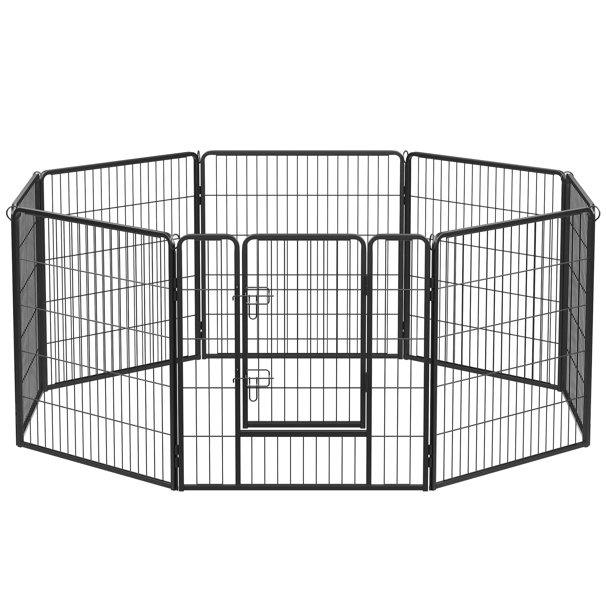 Feandrea Recinto per Animali Box per Cani, 8 Pannelli 77 x 80 cm, Nero PPK88H - immagine 1