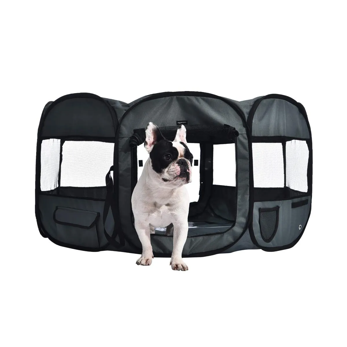 Amazon Basics Recinto Ottagonale Portatile per Animali Domestici, 114 cm, Grigio - immagine 7