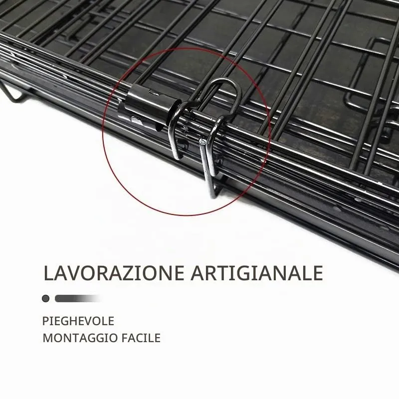Bunny Business Underdog Gabbia per Cani in Metallo Pieghevole con 2 Ante Scorrevoli, 91,4 cm Grande - immagine 3
