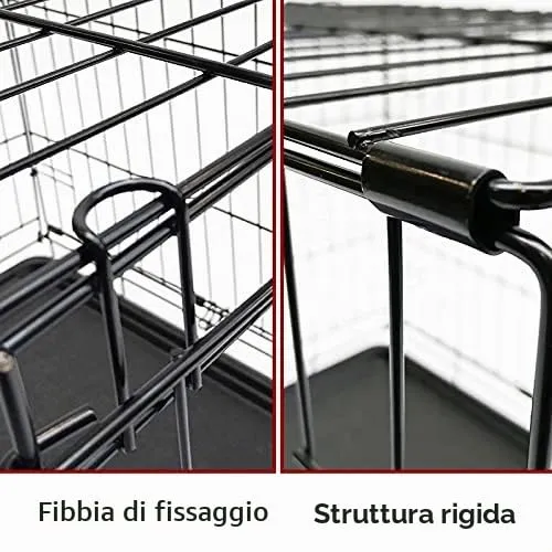 Bunny Business Underdog Gabbia per Cani in Metallo Pieghevole con 2 Ante Scorrevoli, 91,4 cm Grande - immagine 4