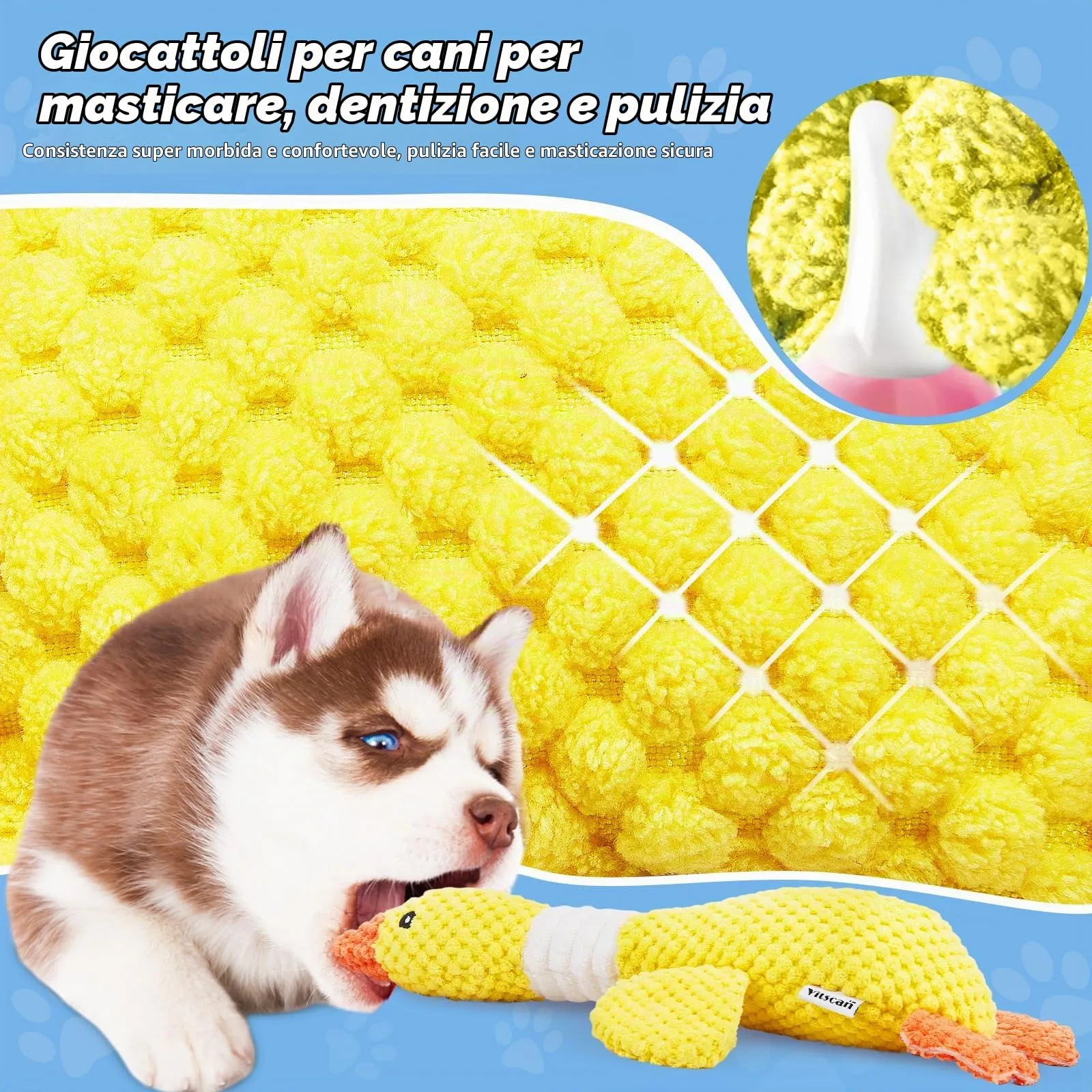 Vitscan Giocattoli in Peluche a Forma di Oca per Cani, Giocattolo da Masticare Interattivo per Cuccioli e Cani di Tutte le Taglie - immagine 4