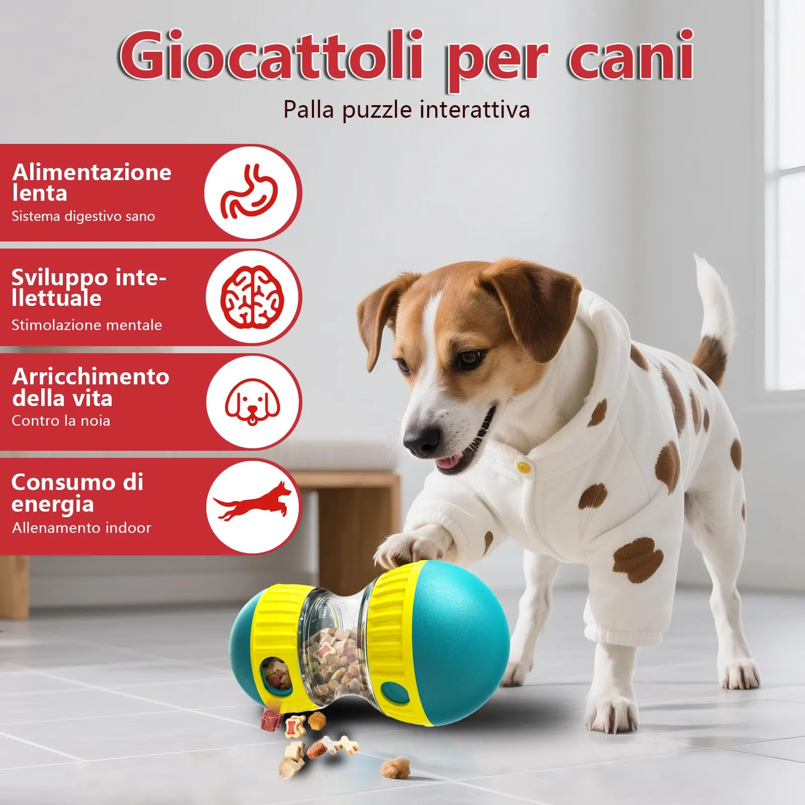 Dufuso Giocattolo per cane Intelligenza Slow Feeder Interattivo, Verde - immagine 2