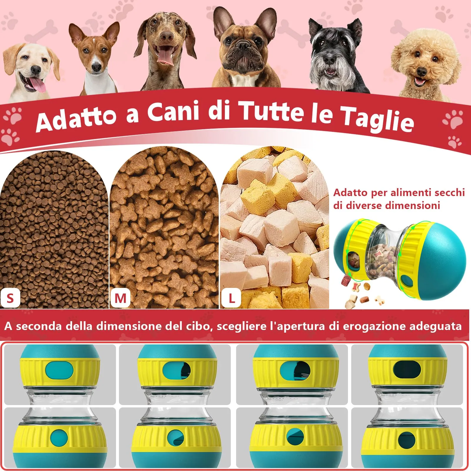 Dufuso Giocattolo per cane Intelligenza Slow Feeder Interattivo, Verde - immagine 3