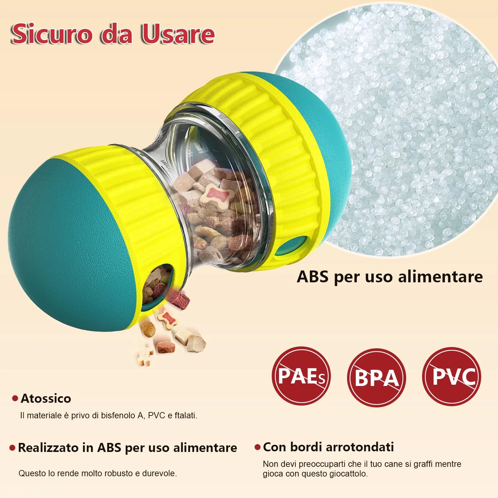 Dufuso Giocattolo per cane Intelligenza Slow Feeder Interattivo, Verde - immagine 5