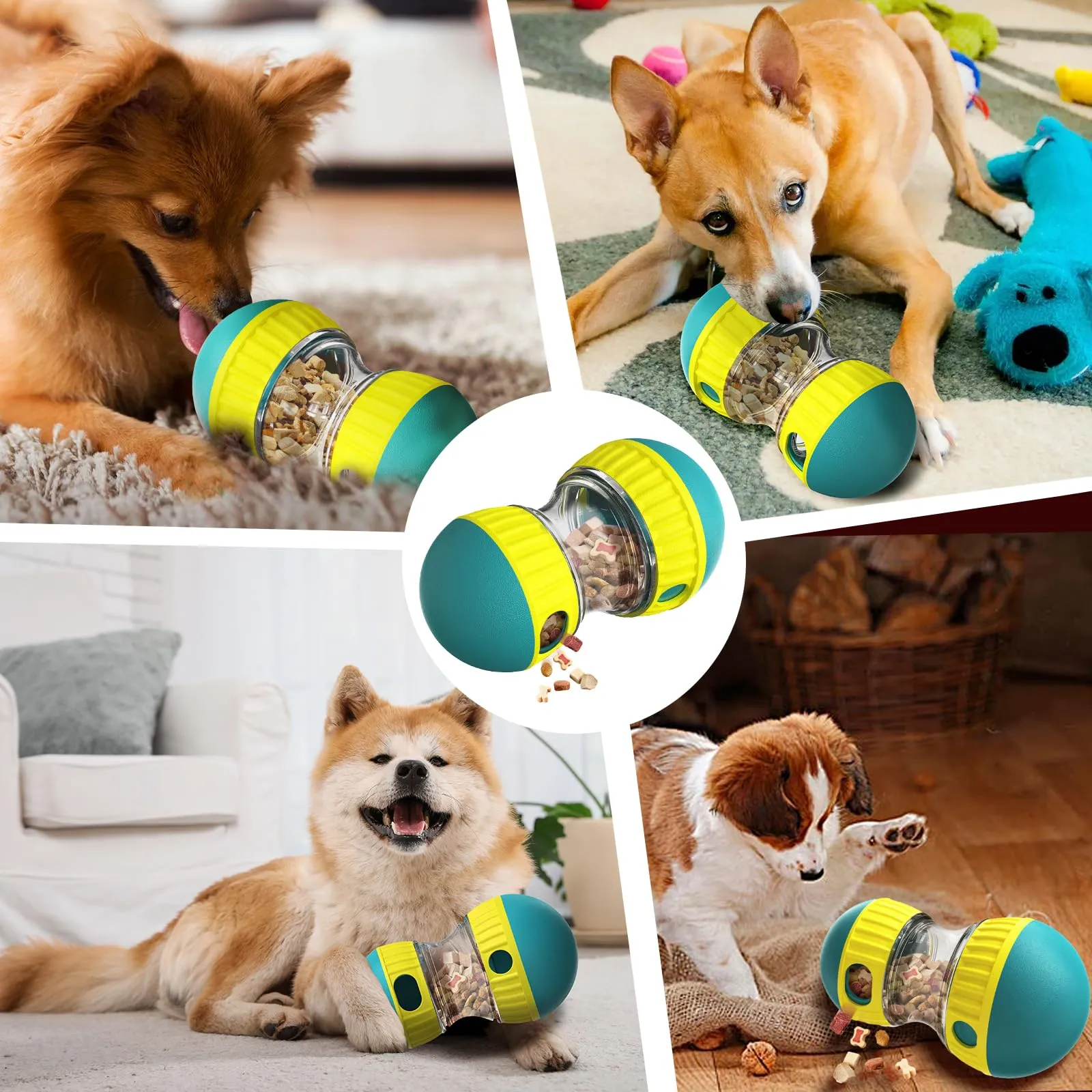 Dufuso Giocattolo per cane Intelligenza Slow Feeder Interattivo, Verde - immagine 7