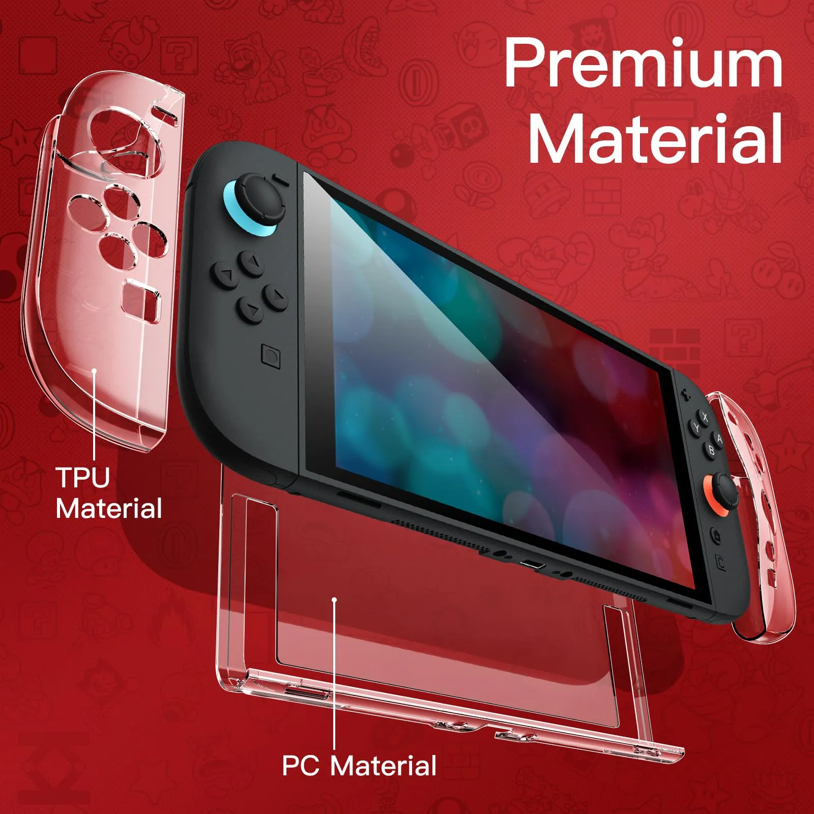 JETech Custodia Dockable per Nintendo Switch 2 (2025), Trasparente - immagine 2